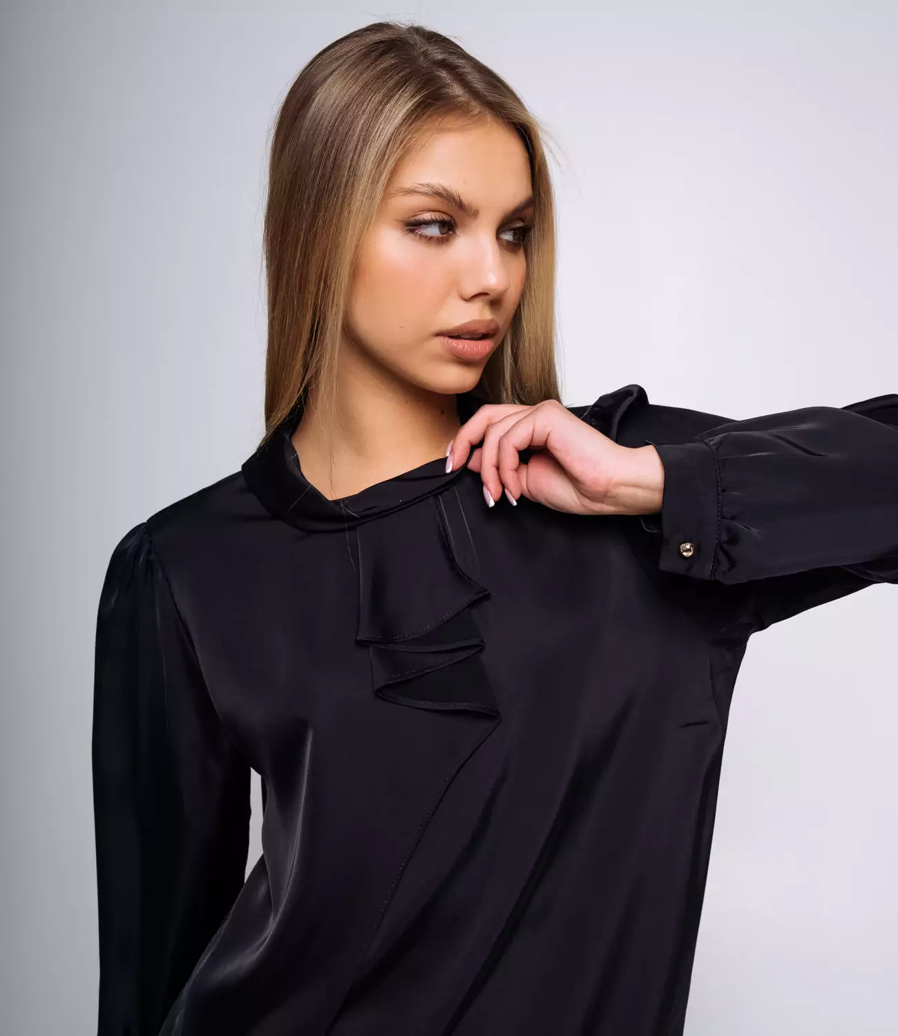 Блуза #КТ2336 (2), чёрный - фото 5