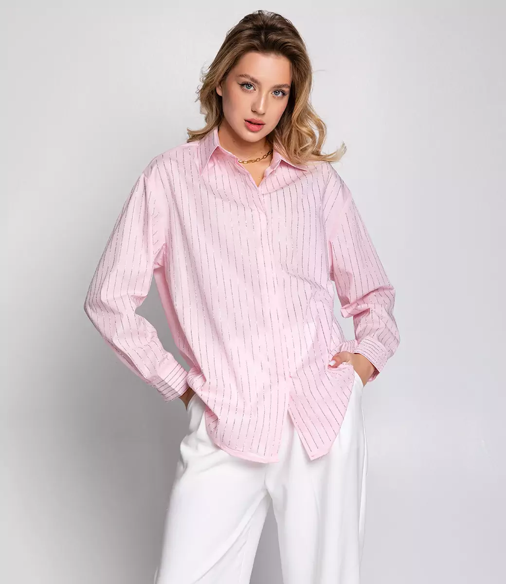 Блузка #КТ2807, светло-розовый