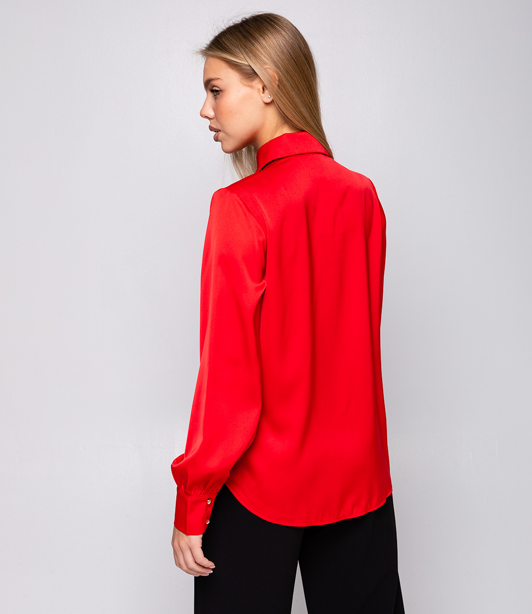 Блуза #БШ2037, красный - фото 3