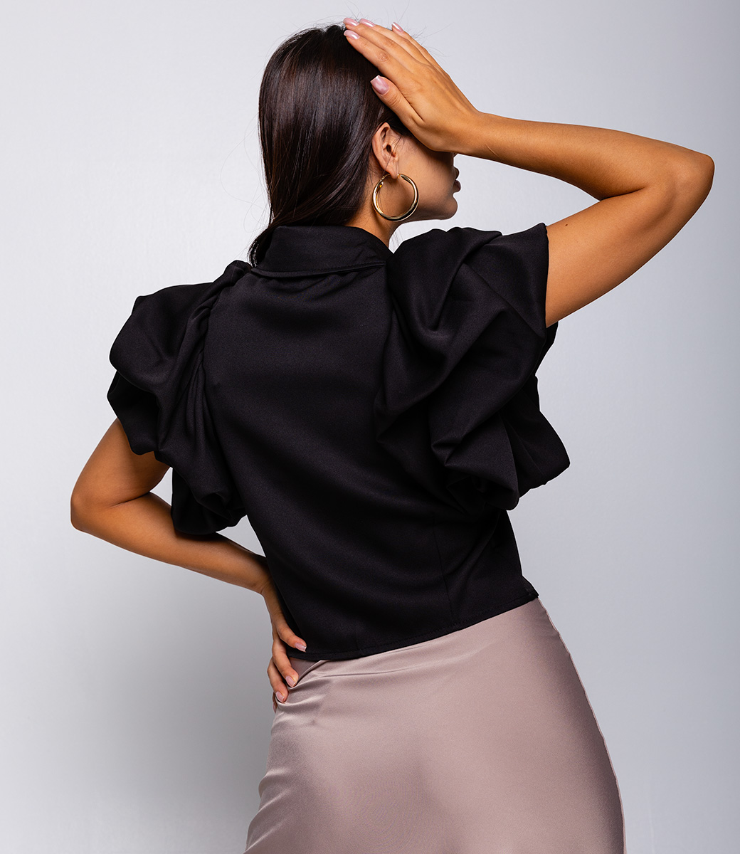 Блуза #КТ1933 (2), чёрный - фото 3