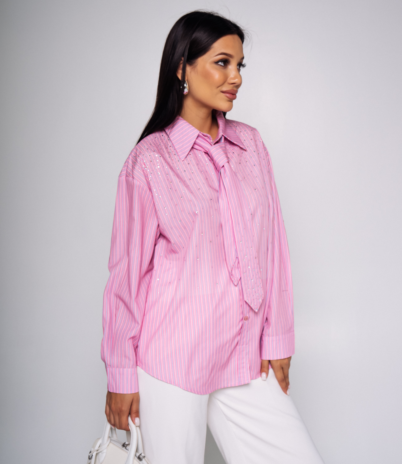 Рубашка #КТ8311, розовый - фото 2