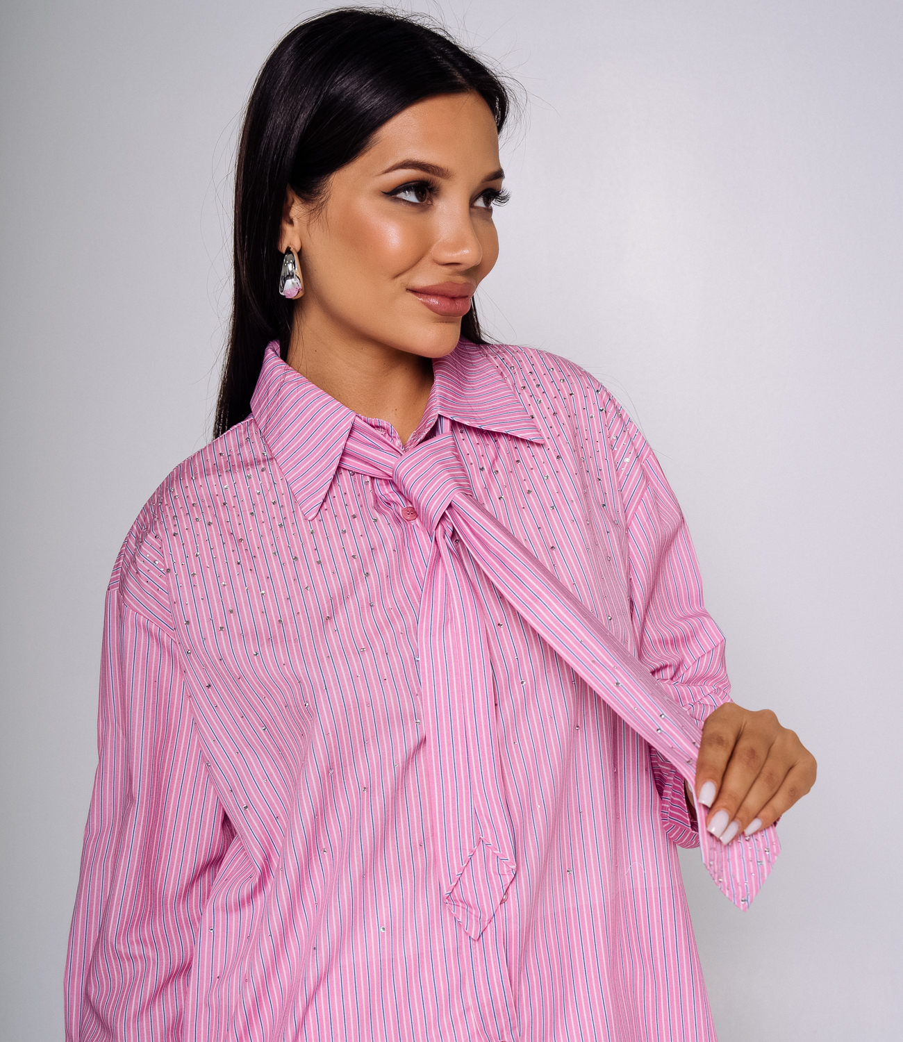 Рубашка #КТ8311, розовый - фото 5