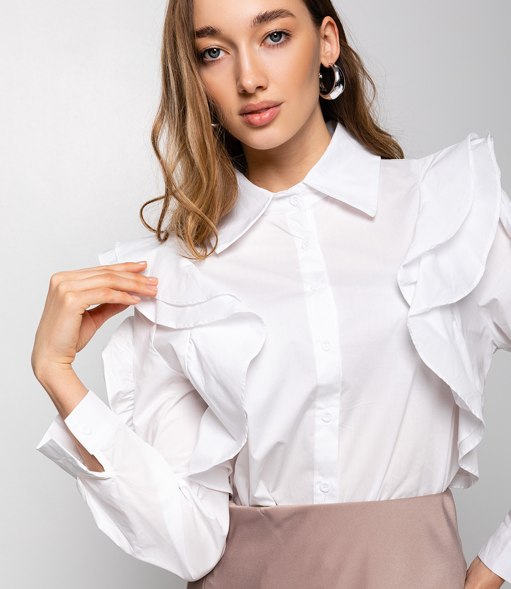 Блуза #КТ23909, белый - фото 5