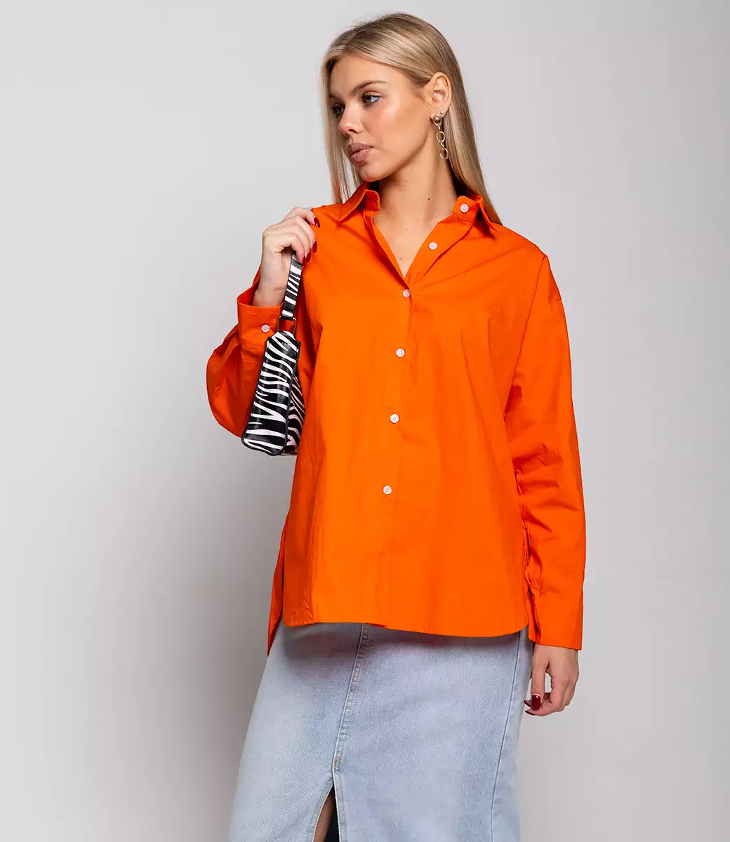 Рубашка #КТ3160 (8), оранжевый - фото 3