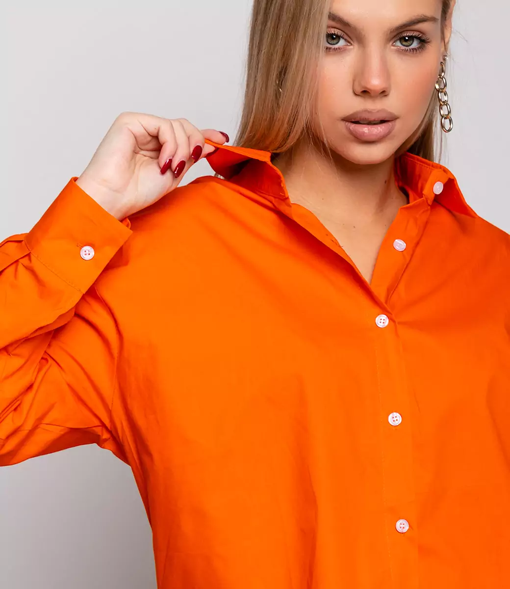 Рубашка #КТ3160 (8), оранжевый - фото 5