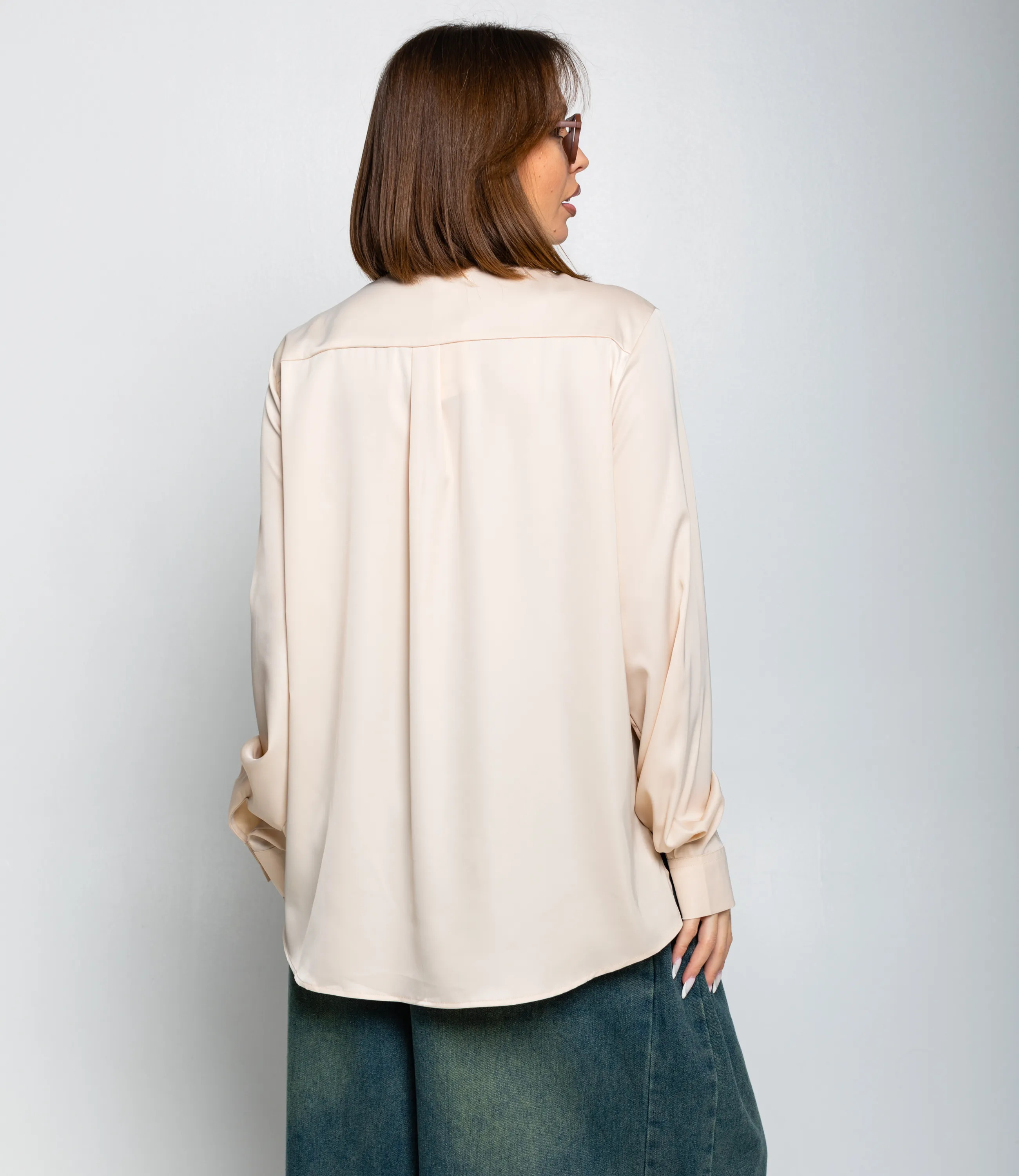 Рубашка #ОКТ085005, кремовый - фото 3