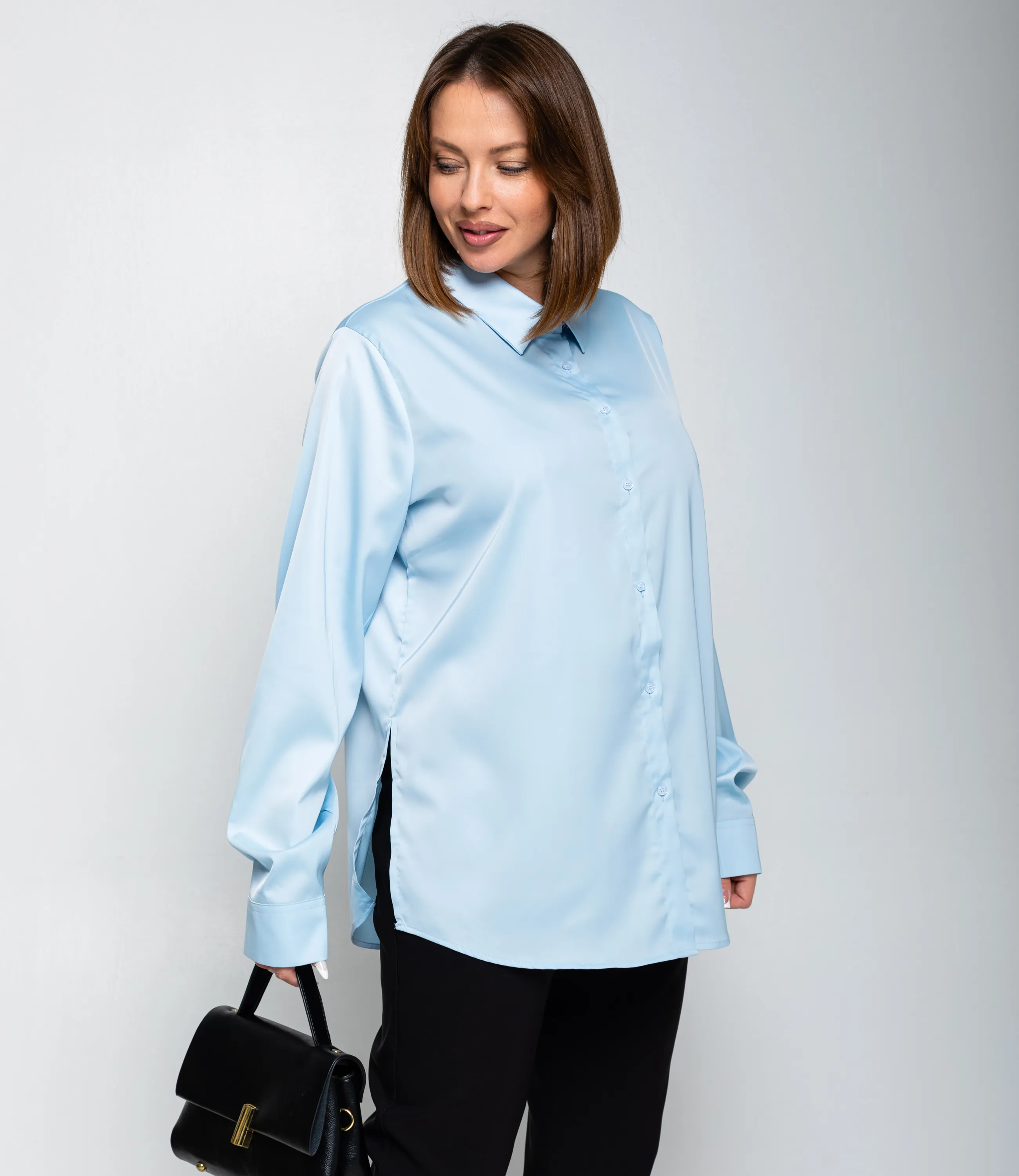 Рубашка #ОКТ085005, голубой - фото 2