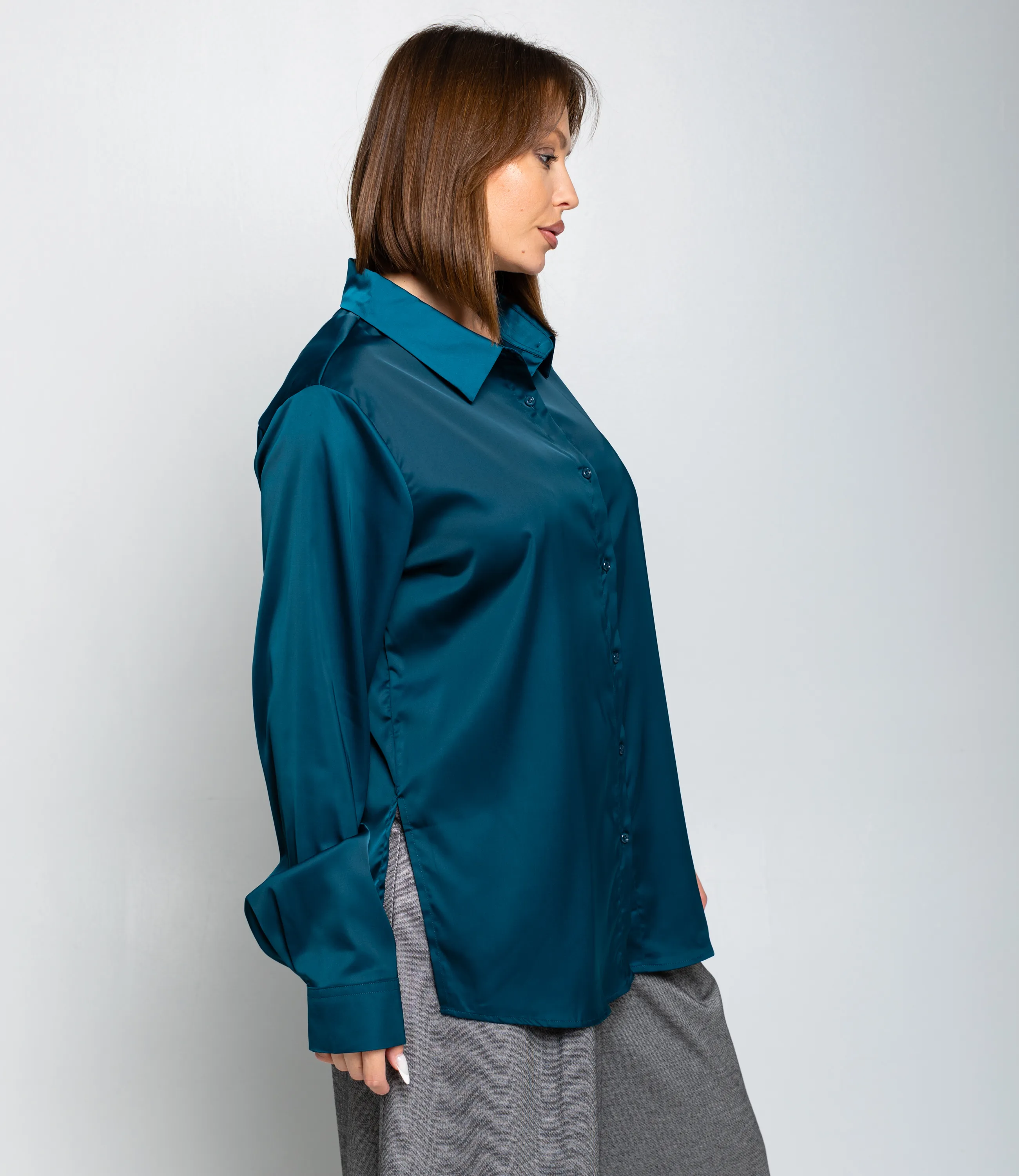 Рубашка #ОКТ085005, морская волна - фото 2