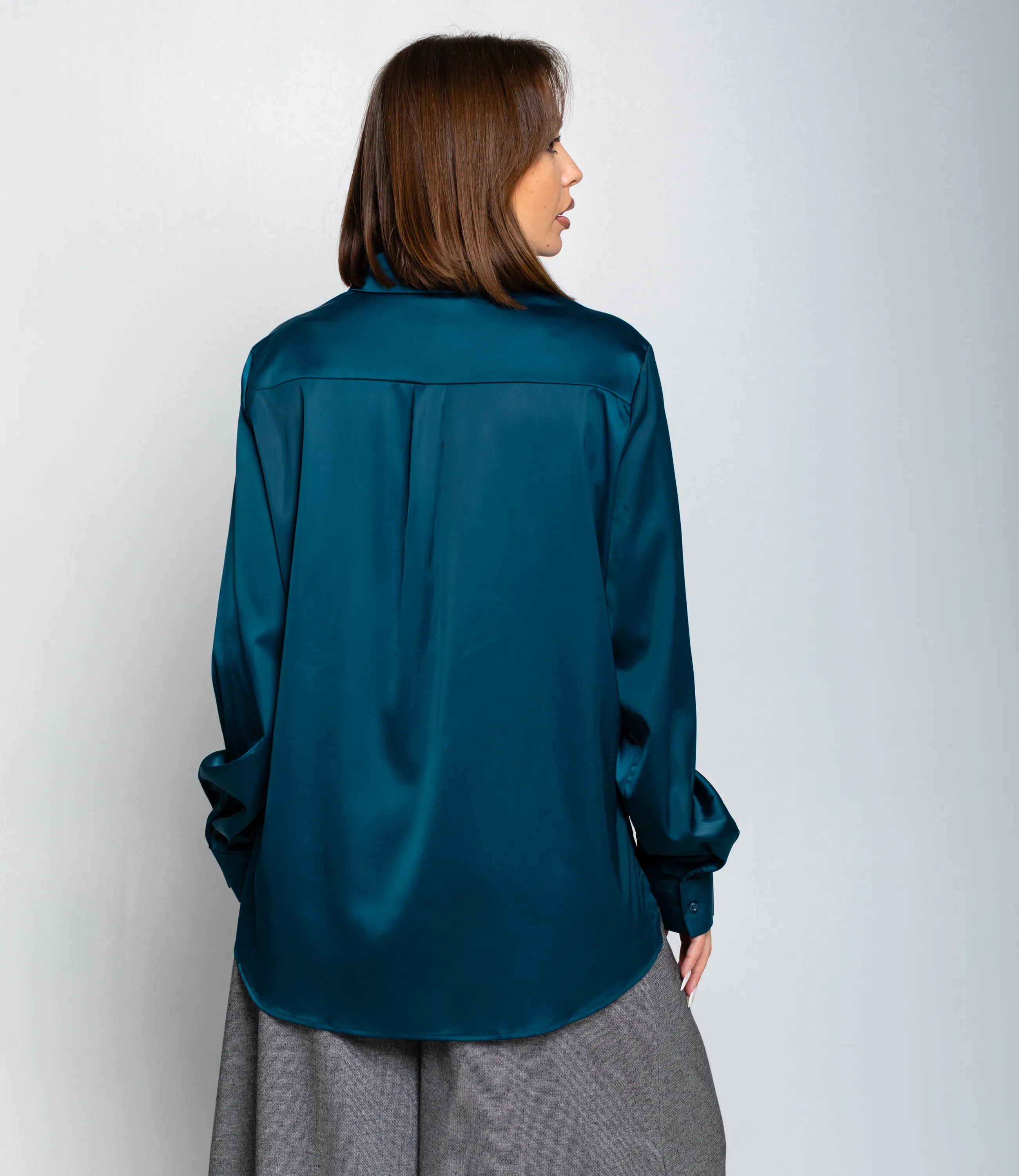 Рубашка #ОКТ085005, морская волна - фото 3