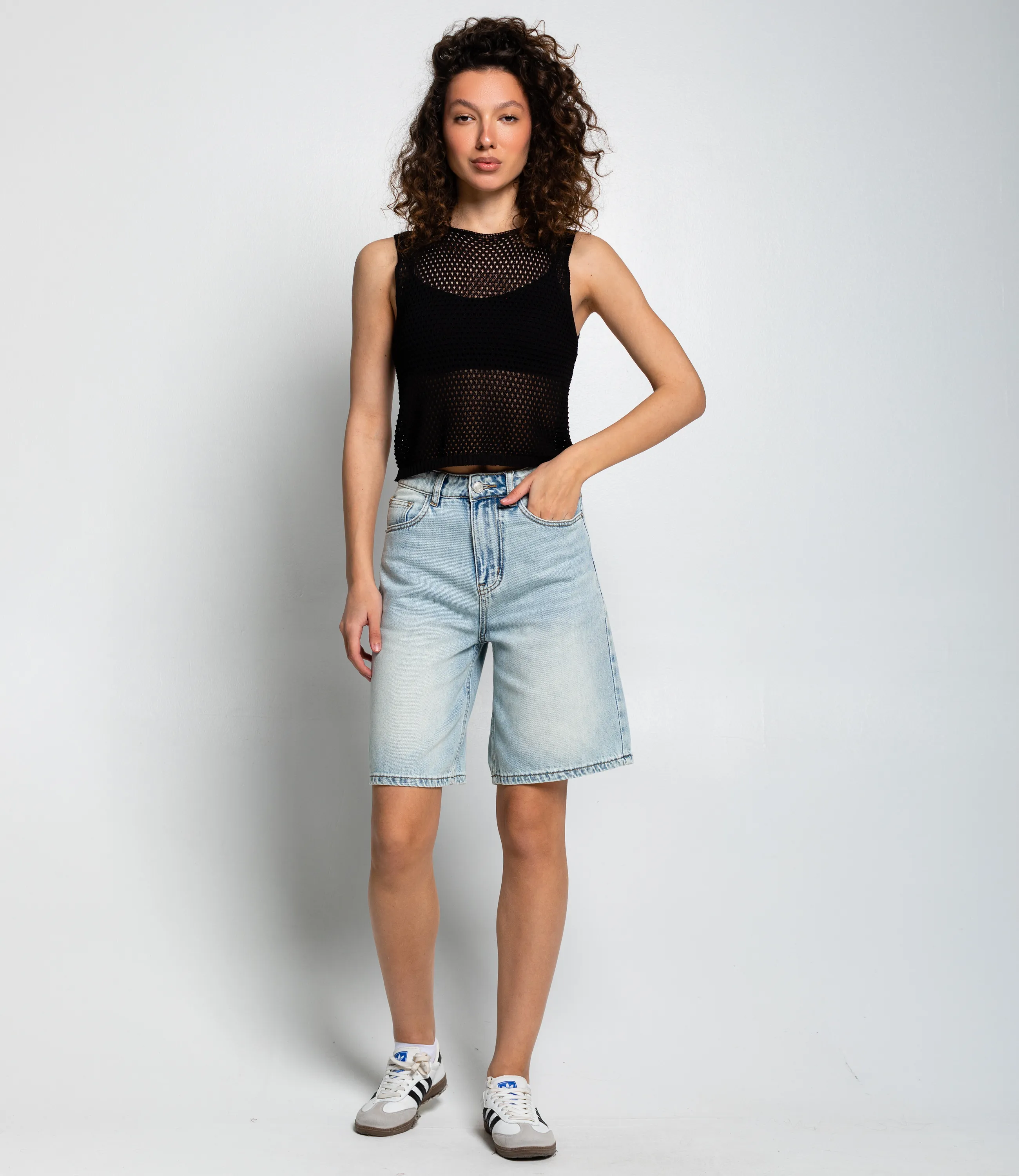 Джинсовые шорты #КТ07 (7), голубой - фото 1