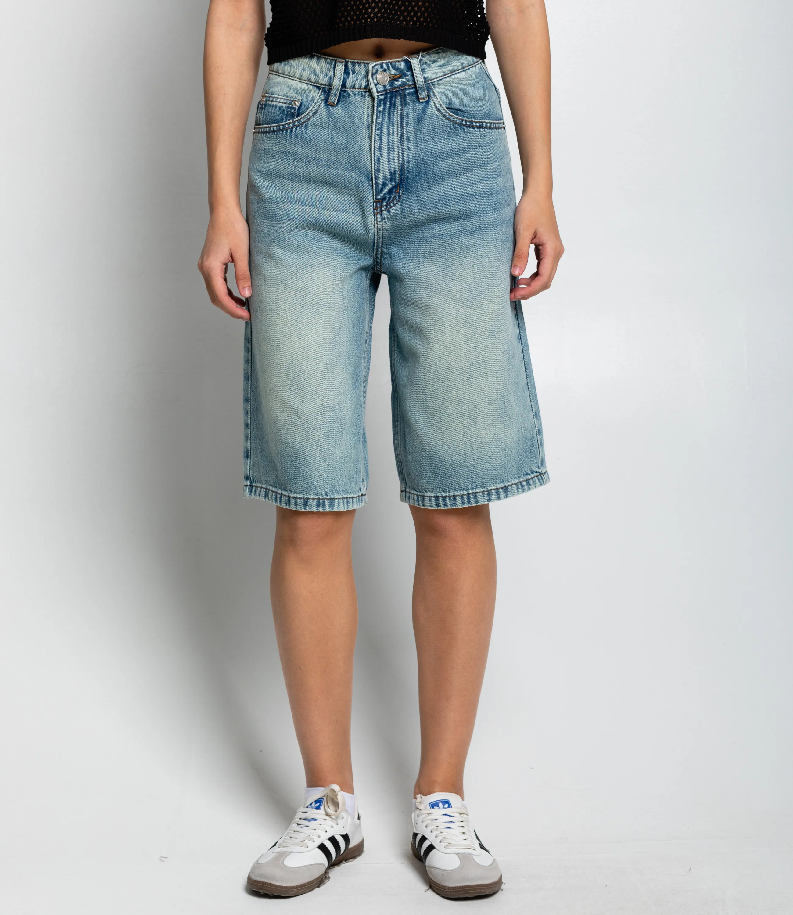 Джинсовые шорты #КТ05 (7)-1, голубой - фото 2