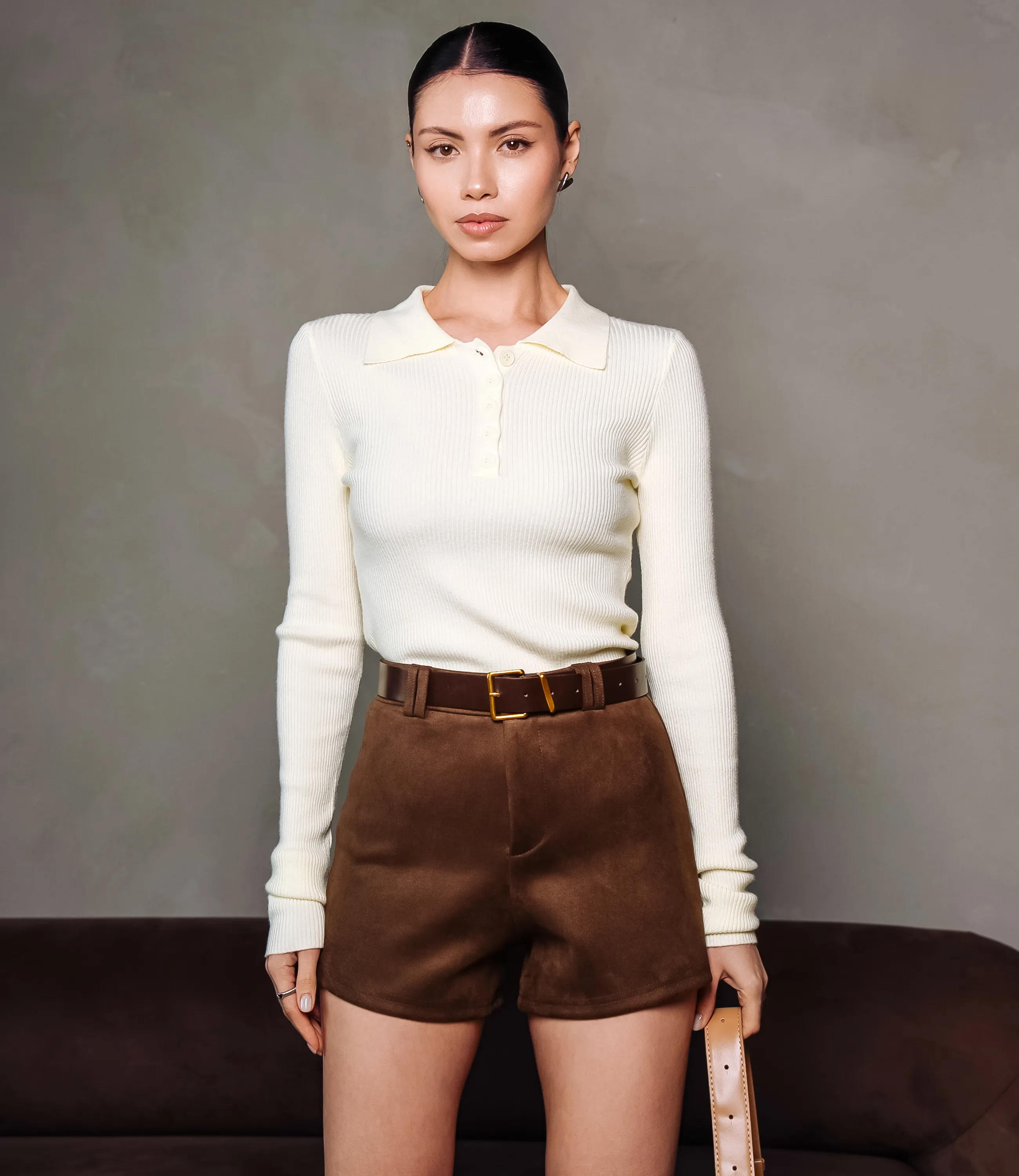 Шорты #КТ578, шоколадный - фото 1