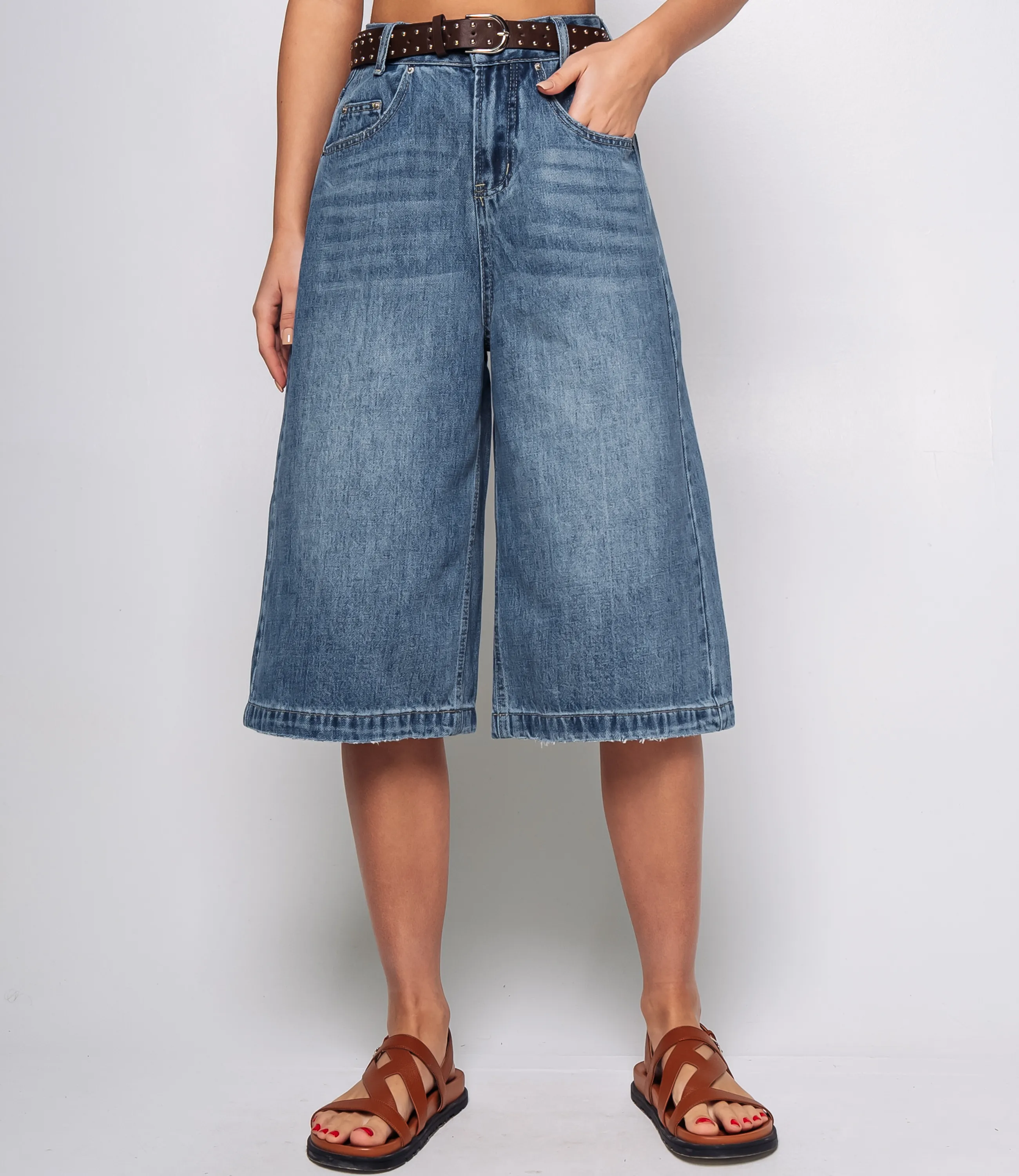 Джинсовые шорты #КТ5035, синий - фото 2