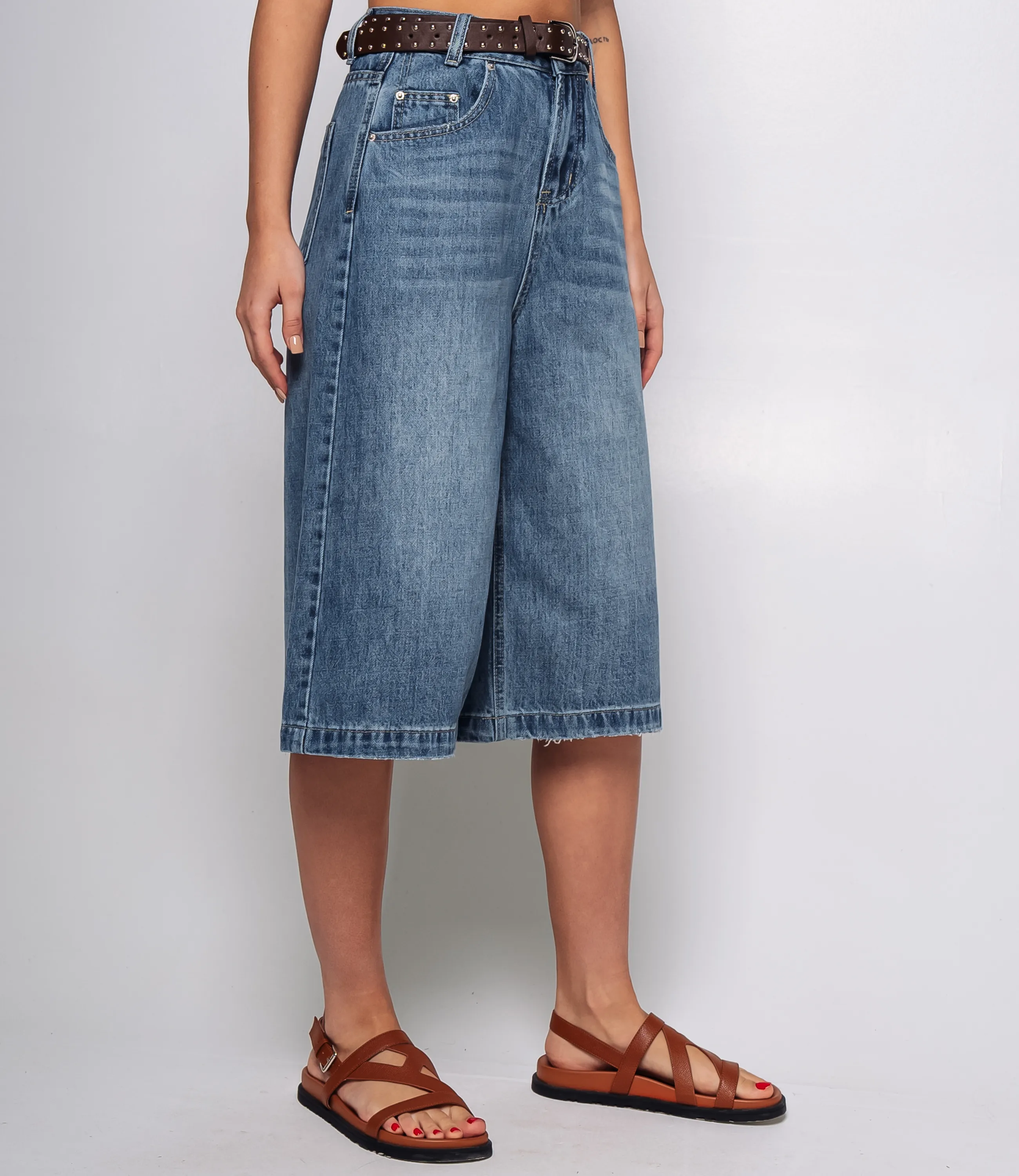 Джинсовые шорты #КТ5035, синий - фото 3