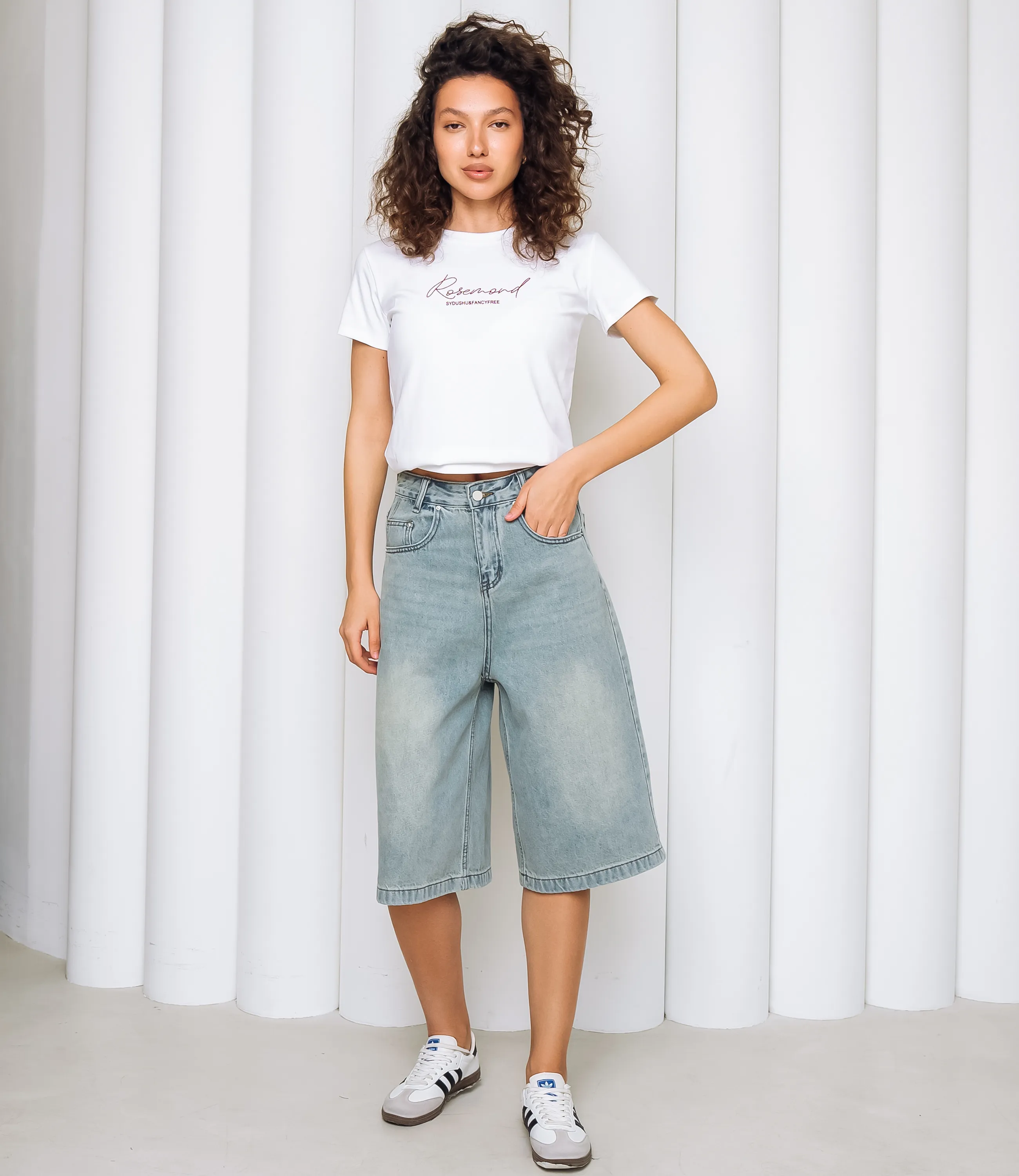 Джинсовые шорты #КТ3256, голубой - фото 1