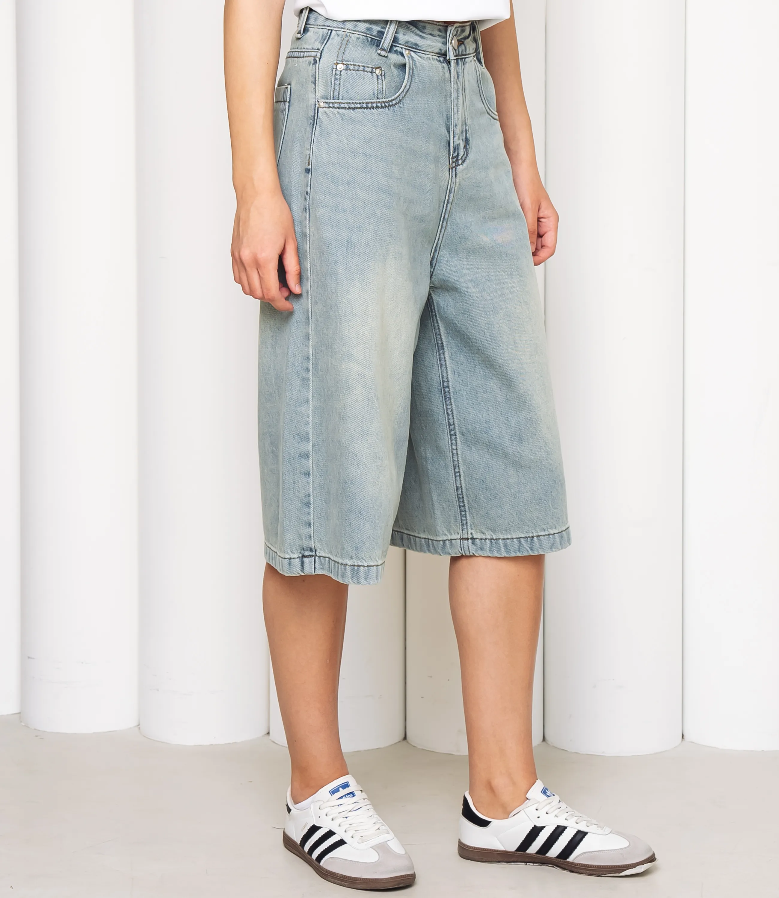 Джинсовые шорты #КТ3256, голубой - фото 3