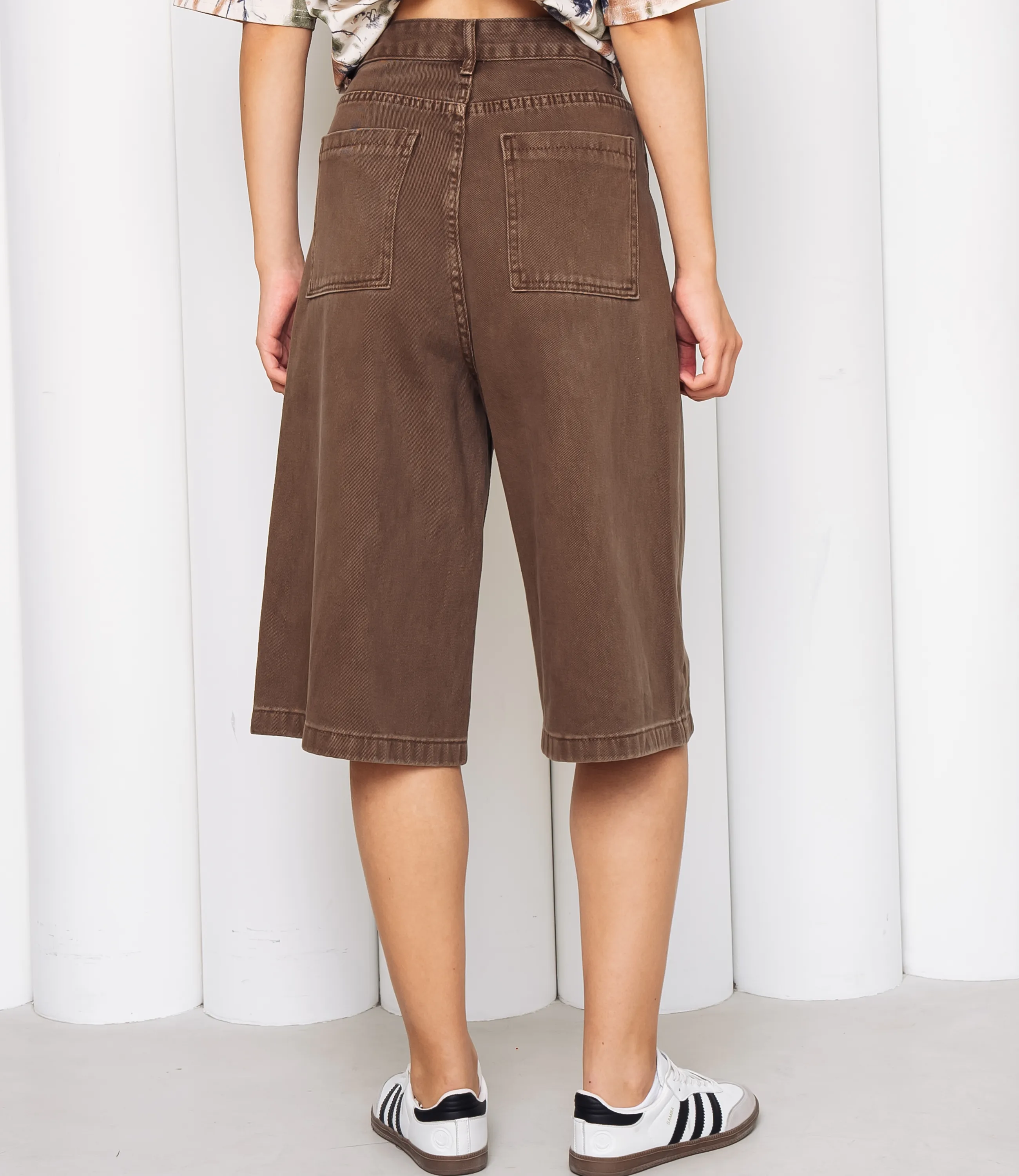 Джинсовые шорты #КТ3256, коричневый - фото 4