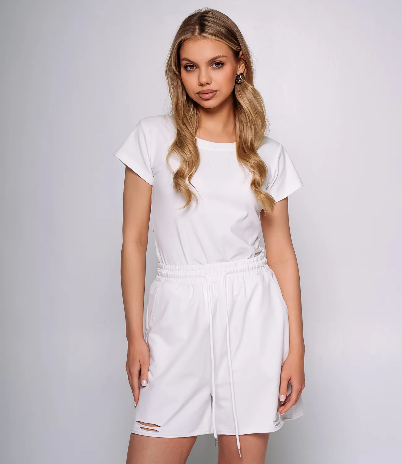 Шорты #КТ1244, белый - фото 1