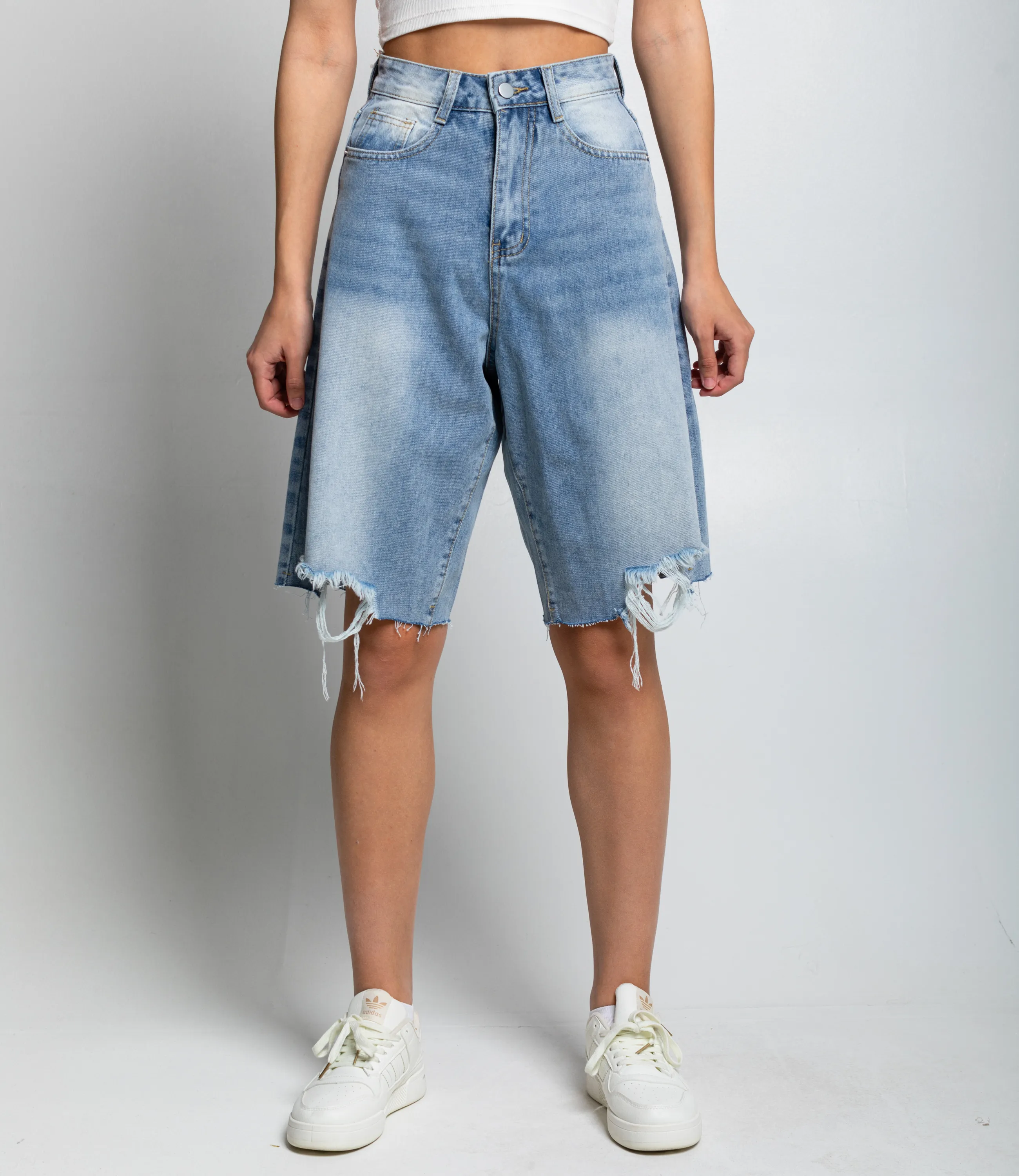 Джинсовые шорты #КТ7781 (1), голубой - фото 2