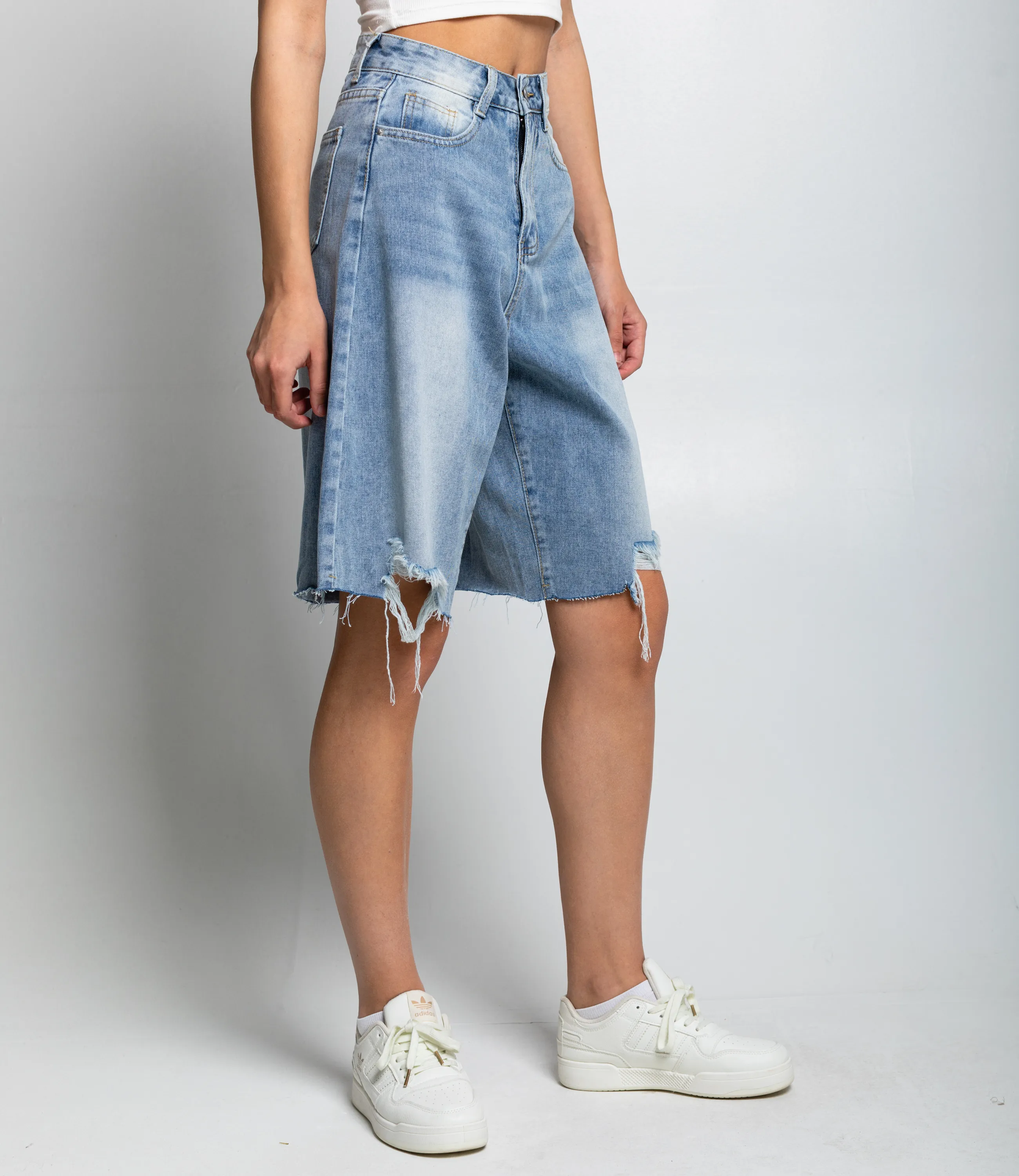 Джинсовые шорты #КТ7781 (1), голубой - фото 3