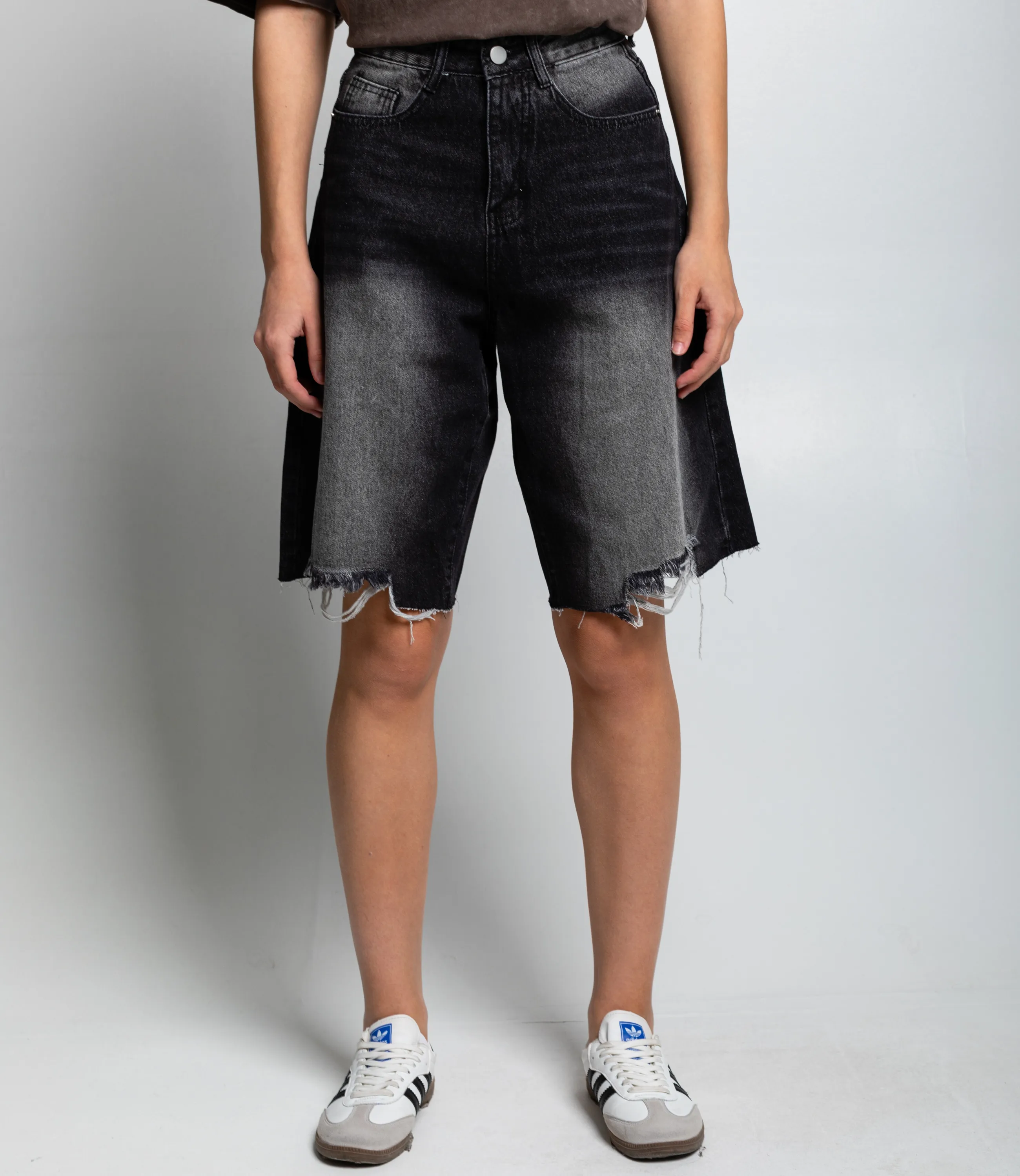 Джинсовые шорты #КТ7781 (1), чёрный - фото 2