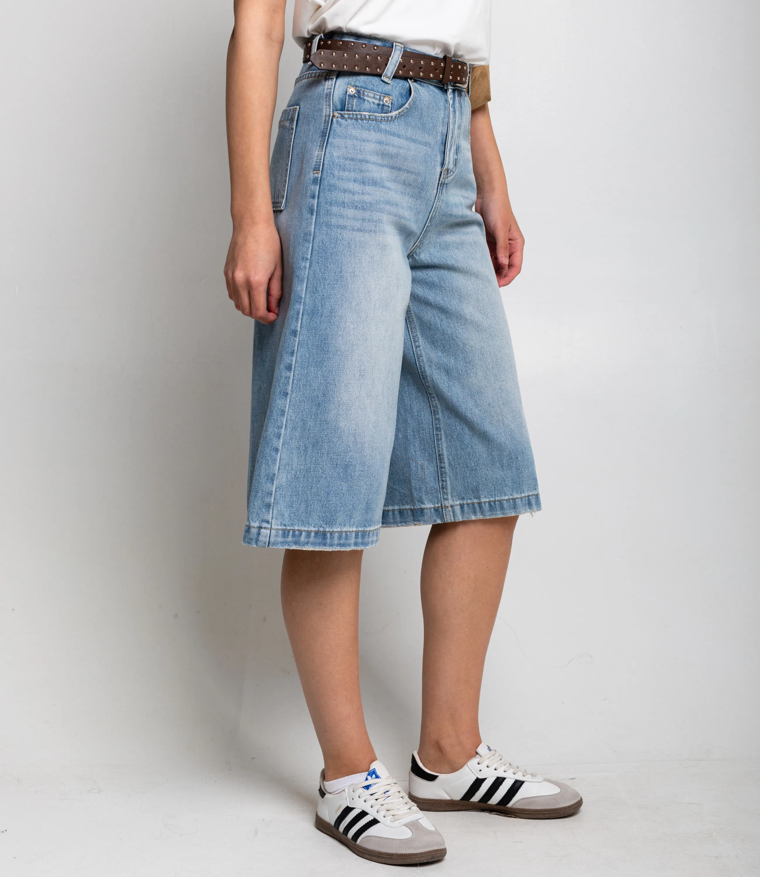 Джинсовые шорты #КТ5035, голубой - фото 3