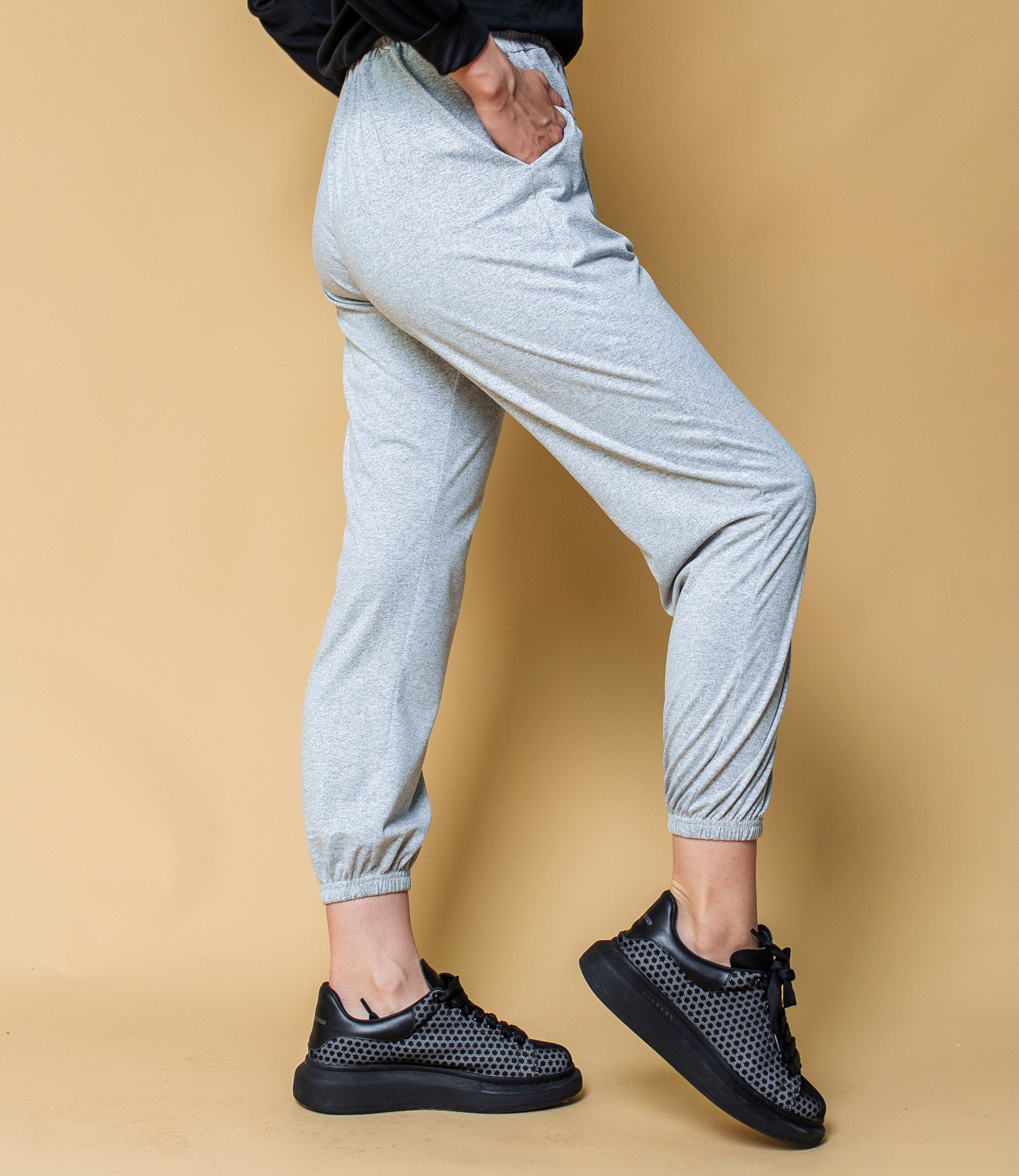 Спортивные брюки #КТ144, серый - фото 4
