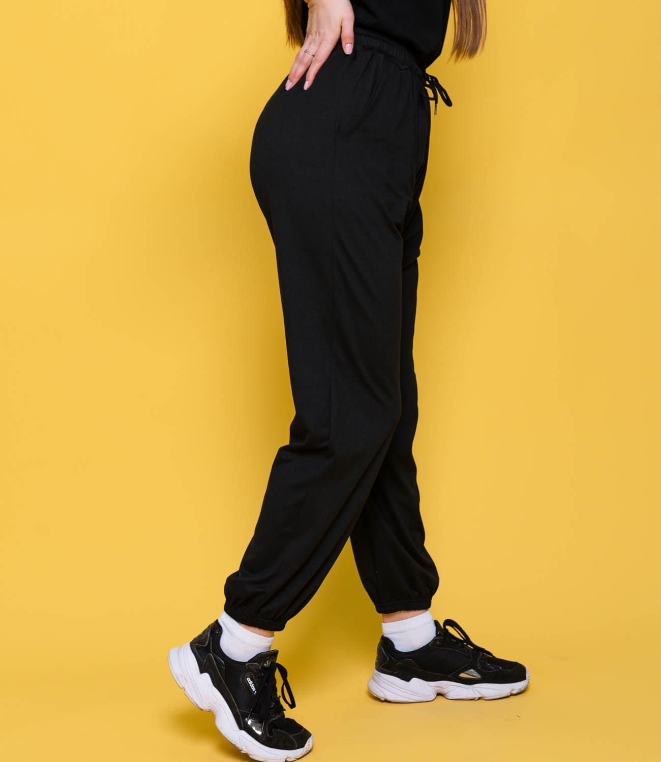 Спортивные брюки #КТ144, чёрный - фото 4