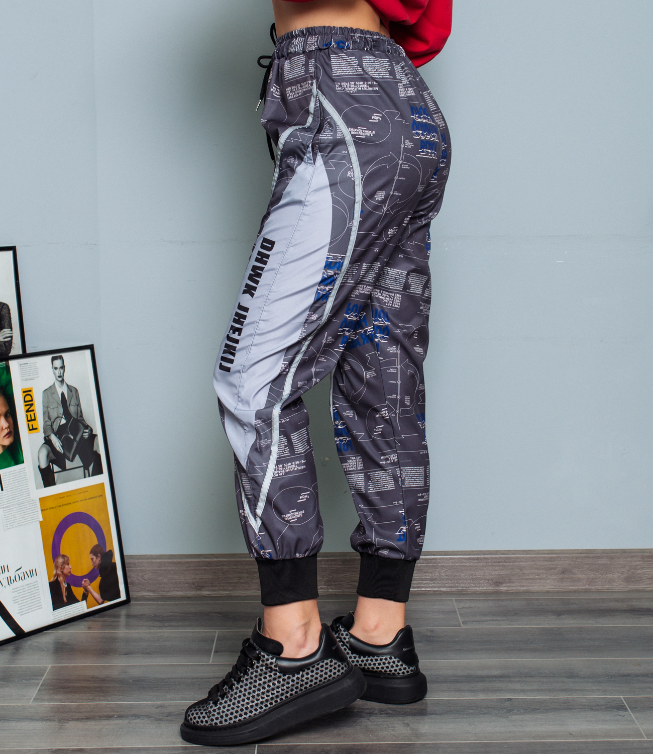 Спортивные брюки #КТW162, серый - фото 2