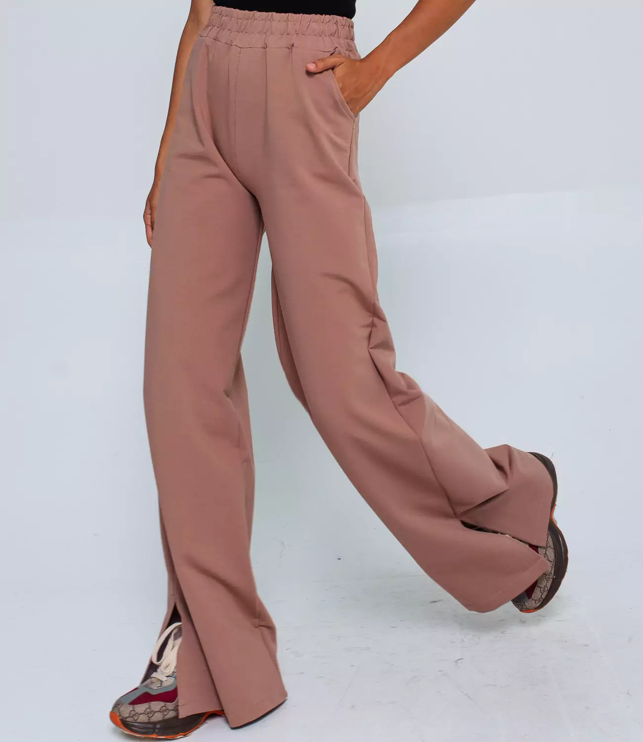 Спортивные брюки #БШ1596, коричневый - фото 5