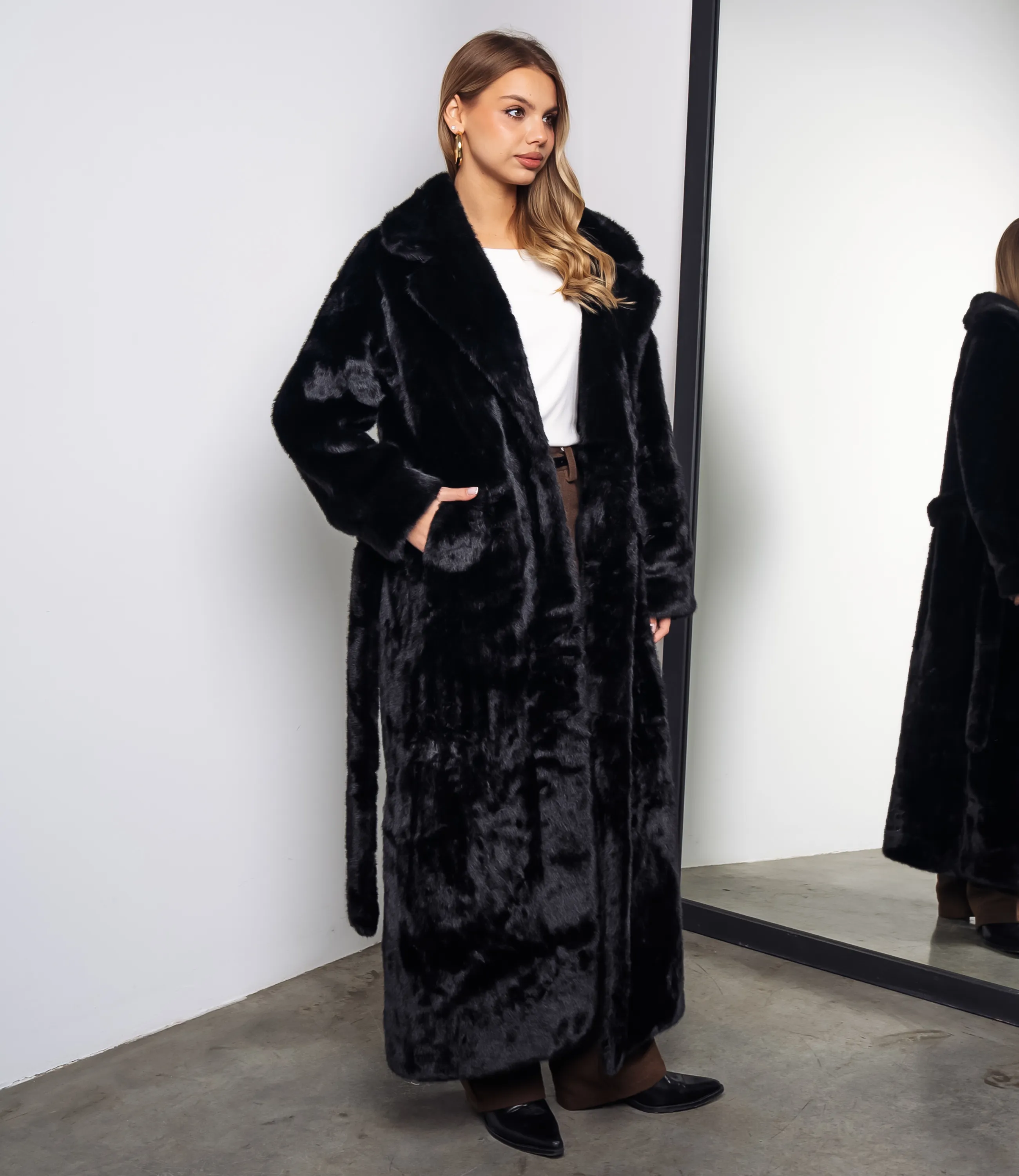 Шуба #КТ5099, чёрный - фото 2