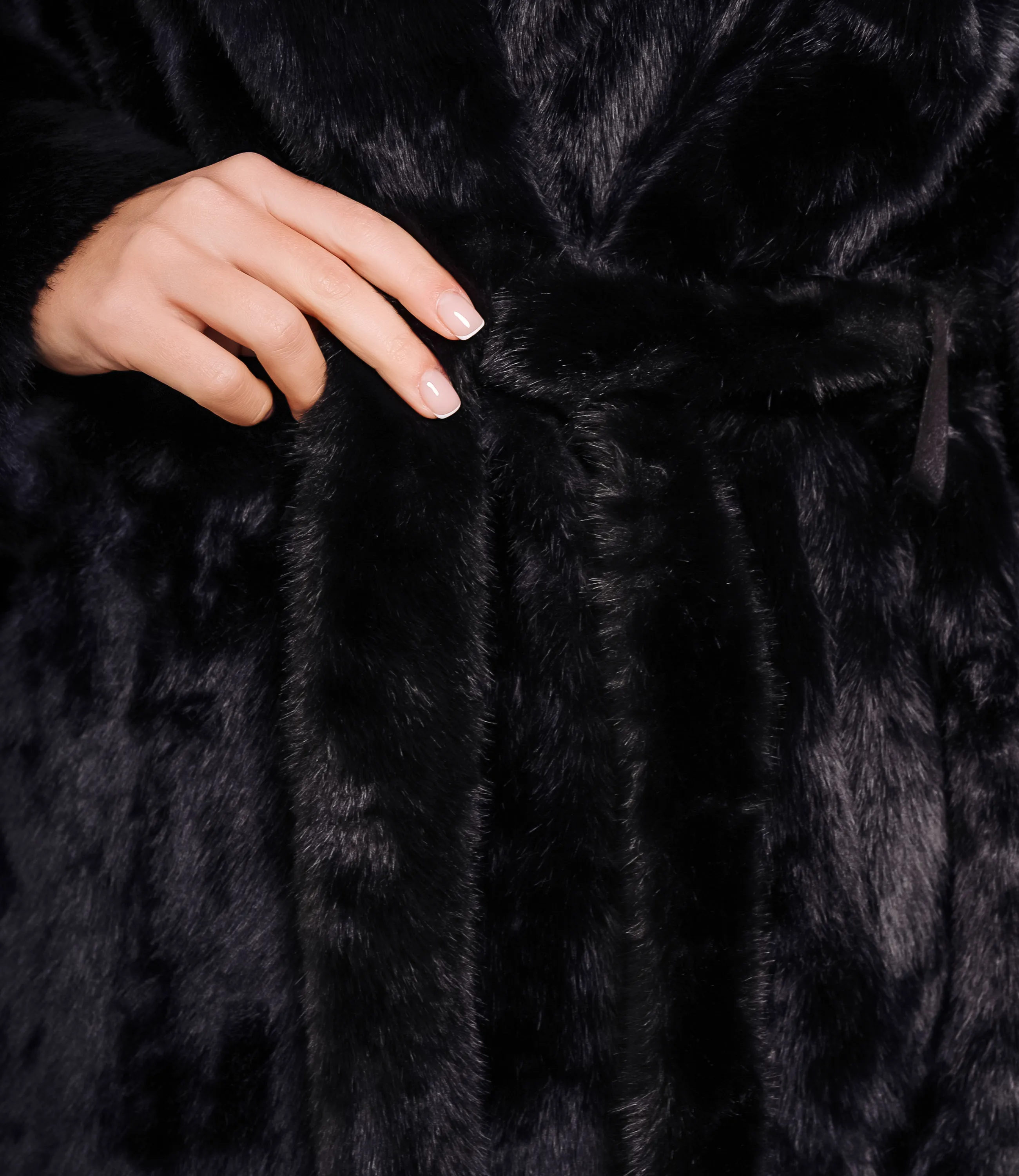 Шуба #КТ5099, чёрный - фото 5