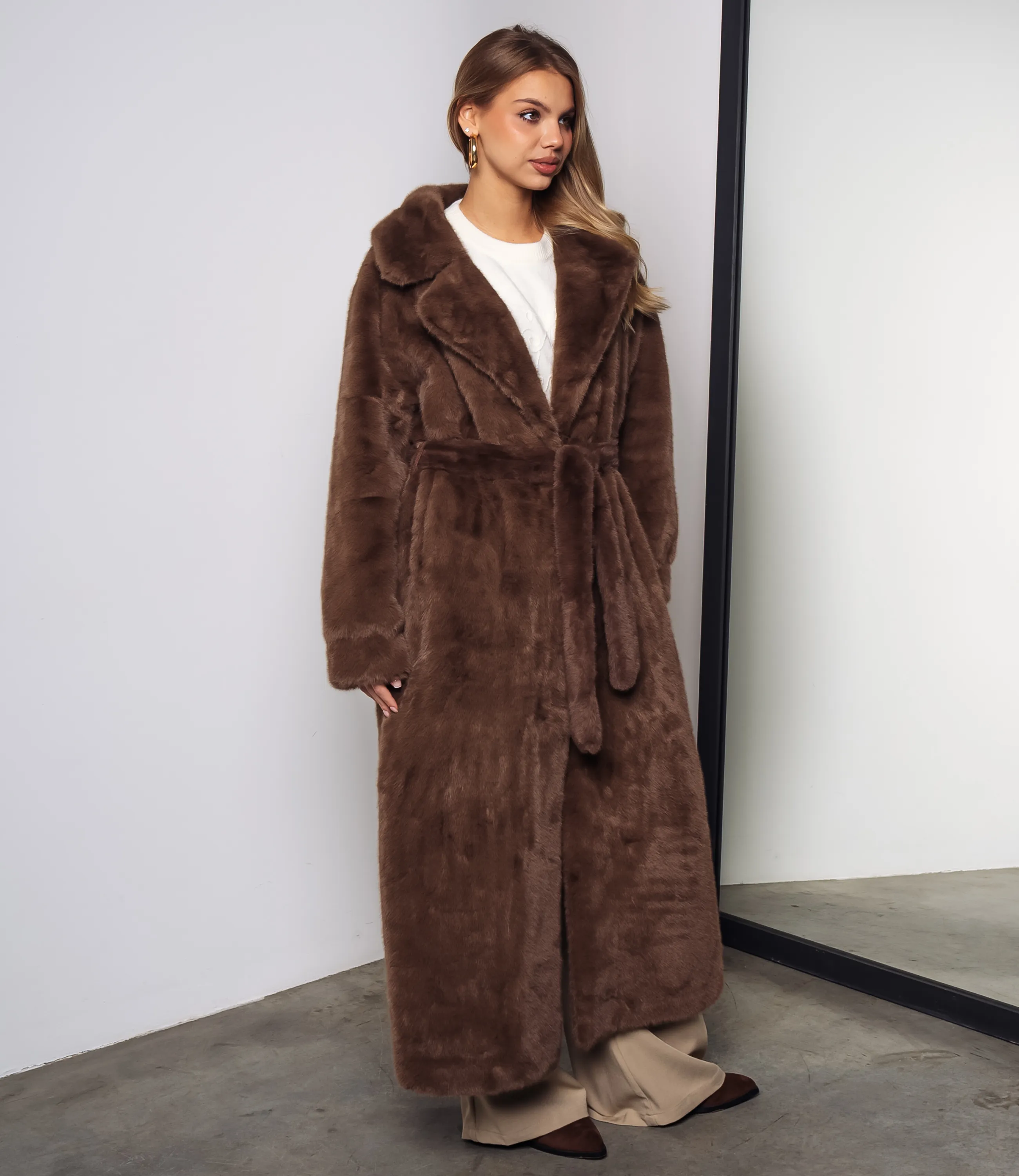 Шуба #КТ5099, коричневый - фото 2