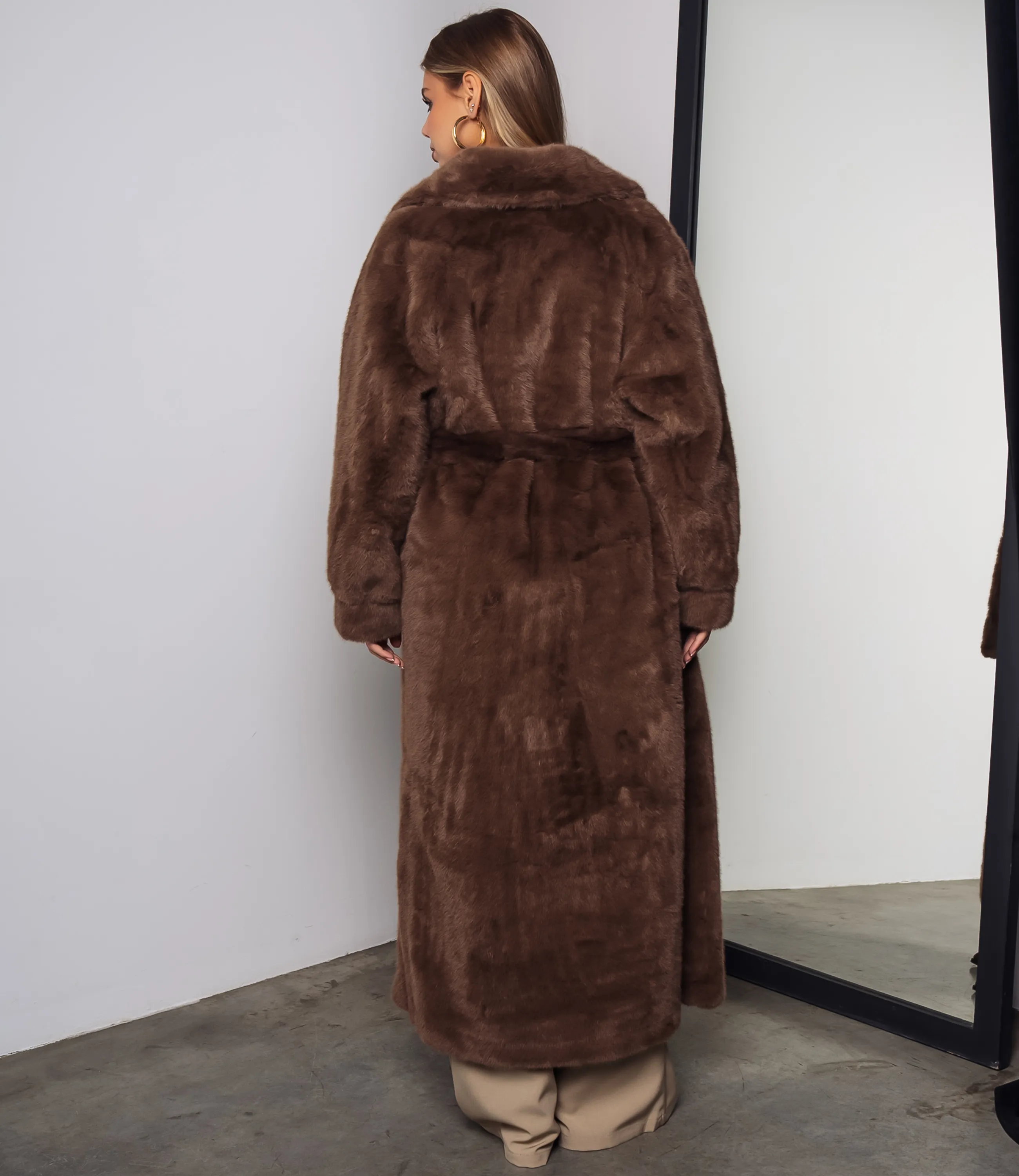 Шуба #КТ5099, коричневый - фото 3