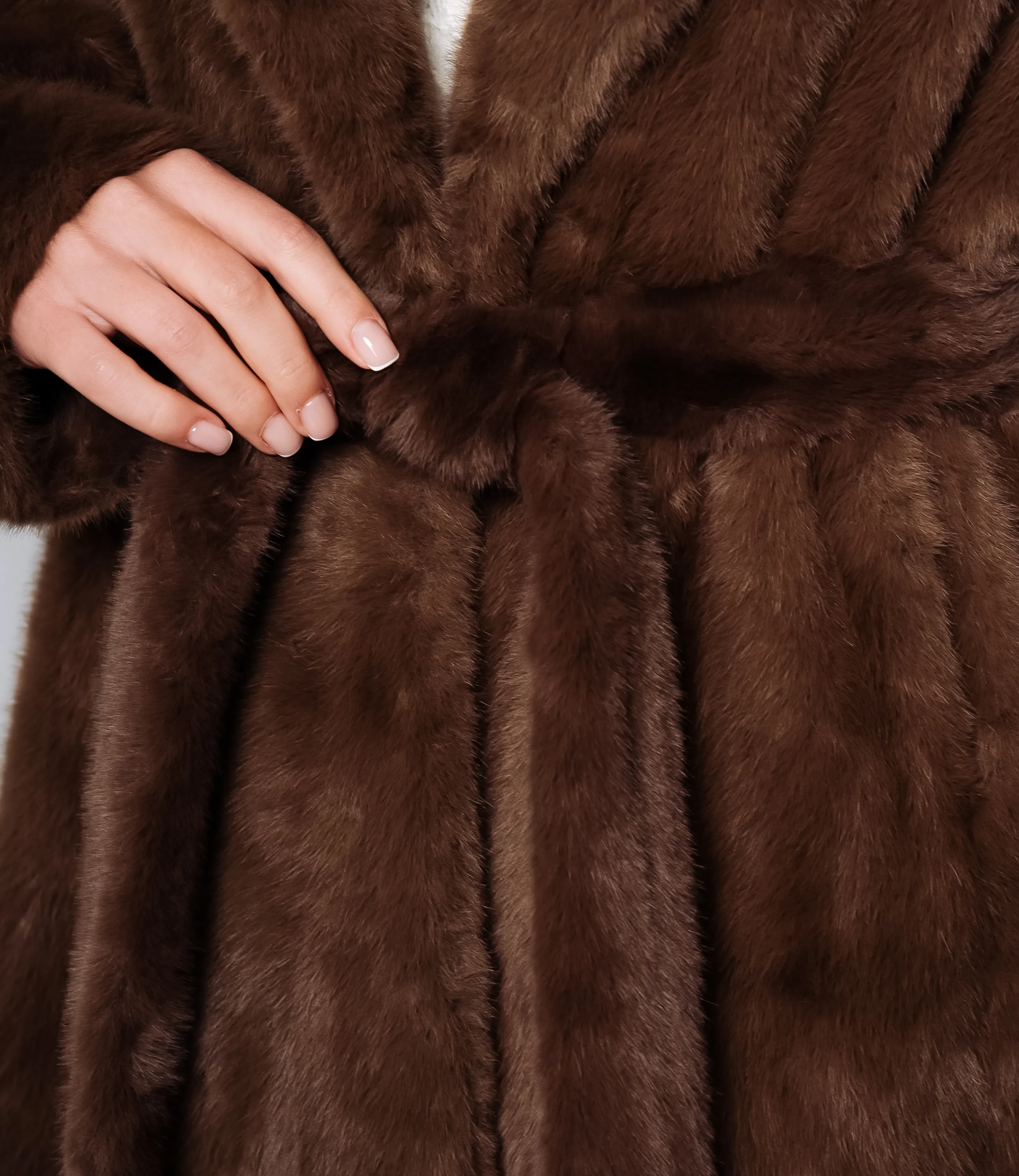 Шуба #КТ5099, коричневый - фото 5