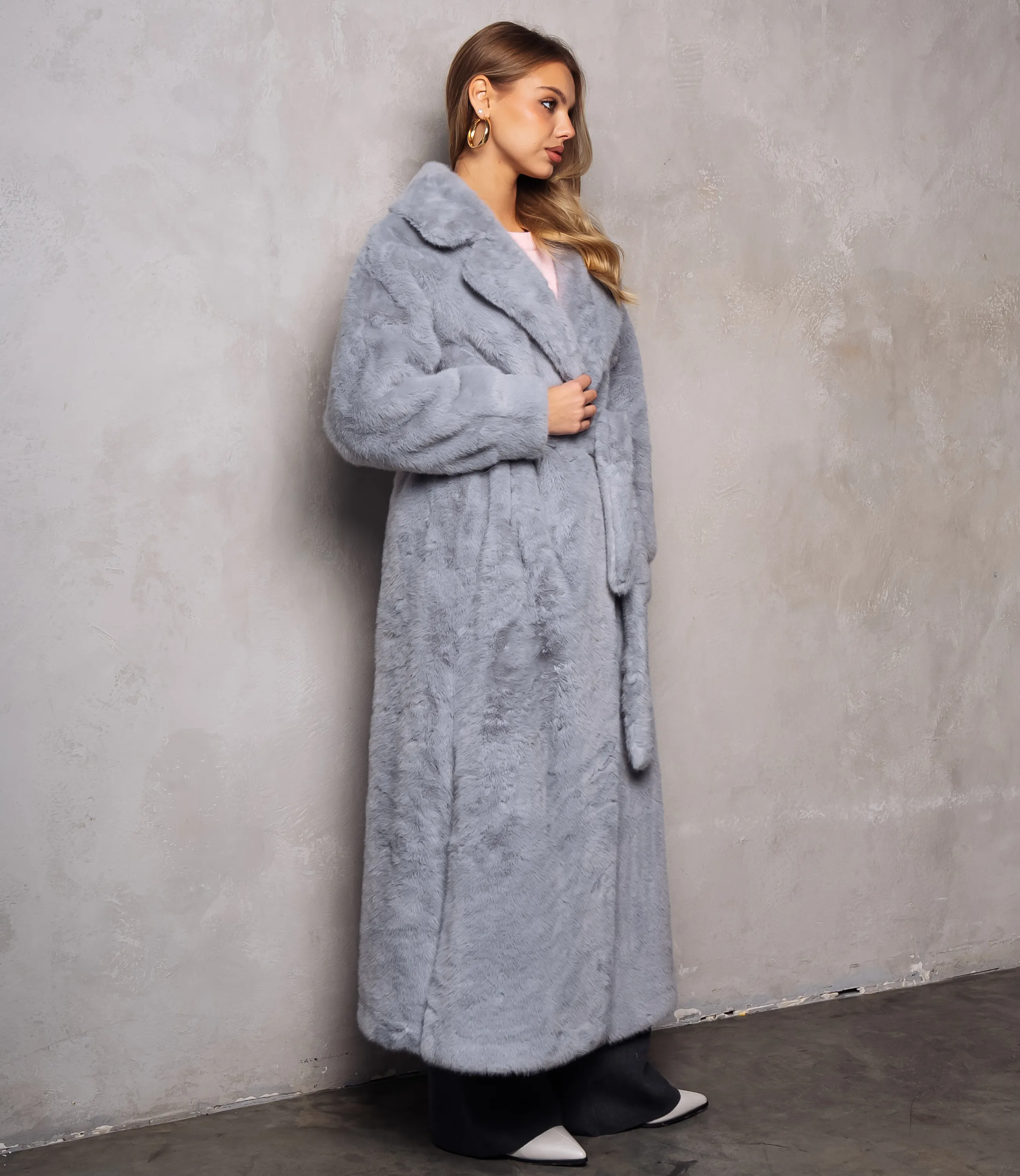 Шуба #КТ5099, серый - фото 2