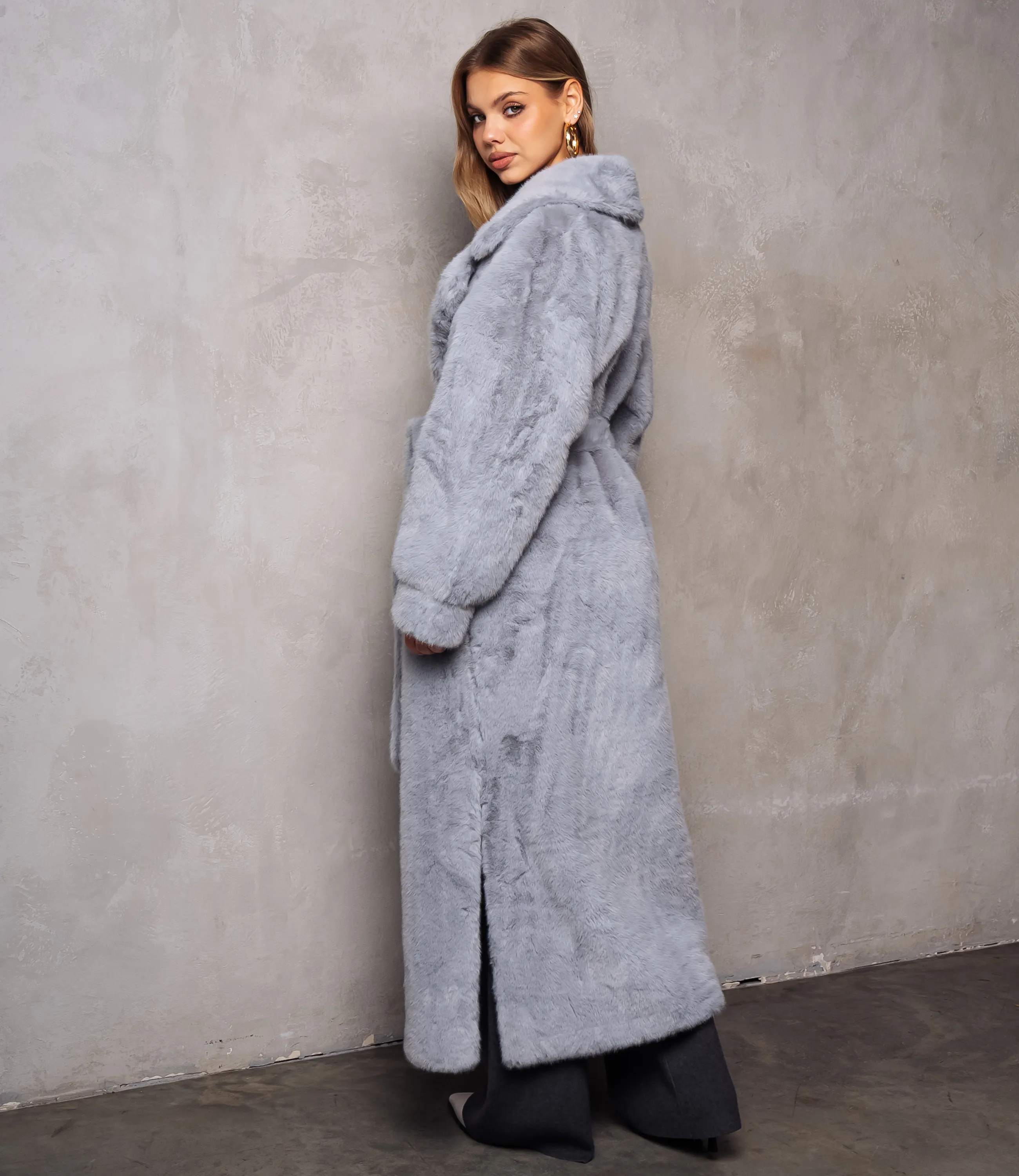 Шуба #КТ5099, серый - фото 3