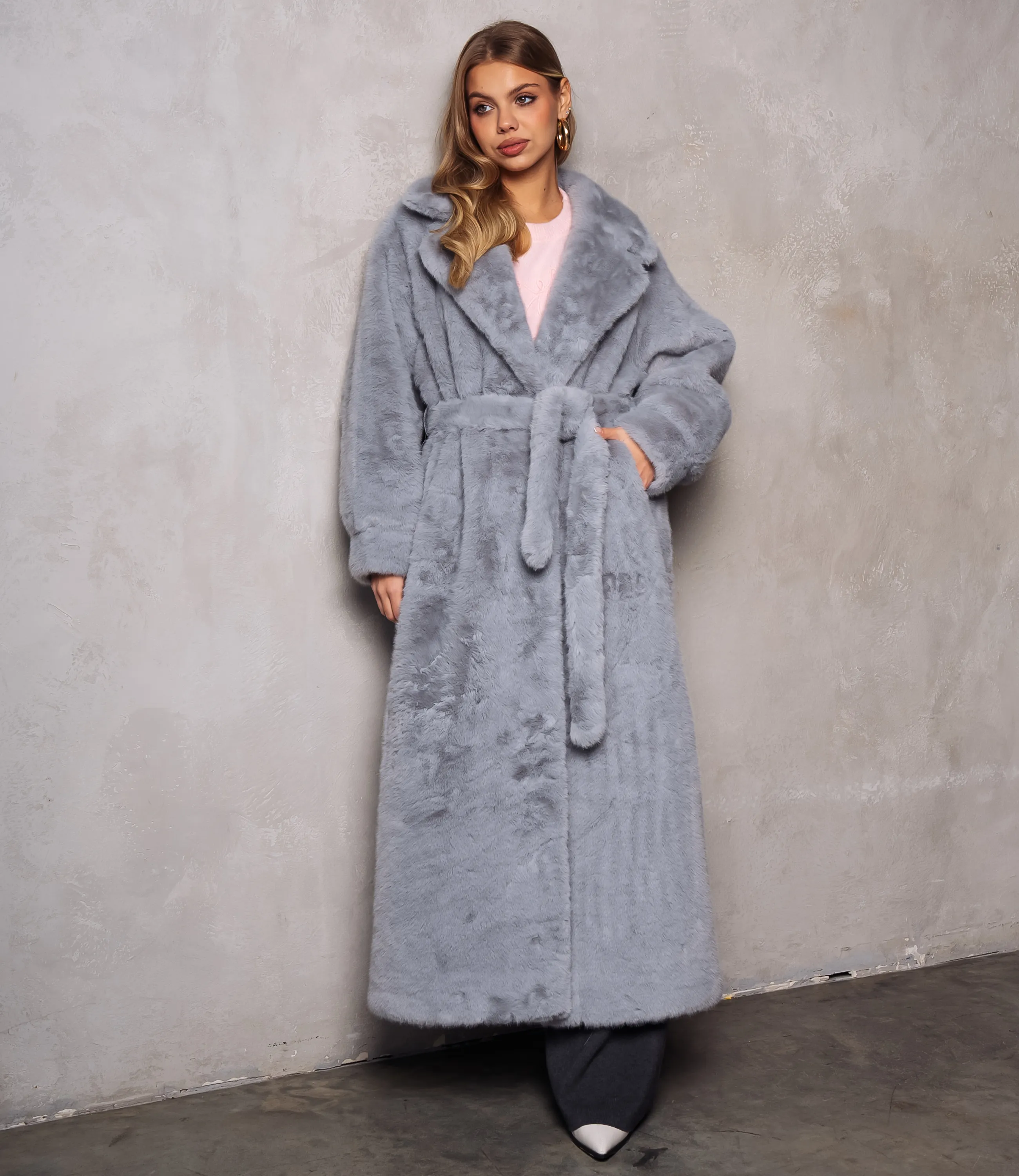 Шуба #КТ5099, серый - фото 4