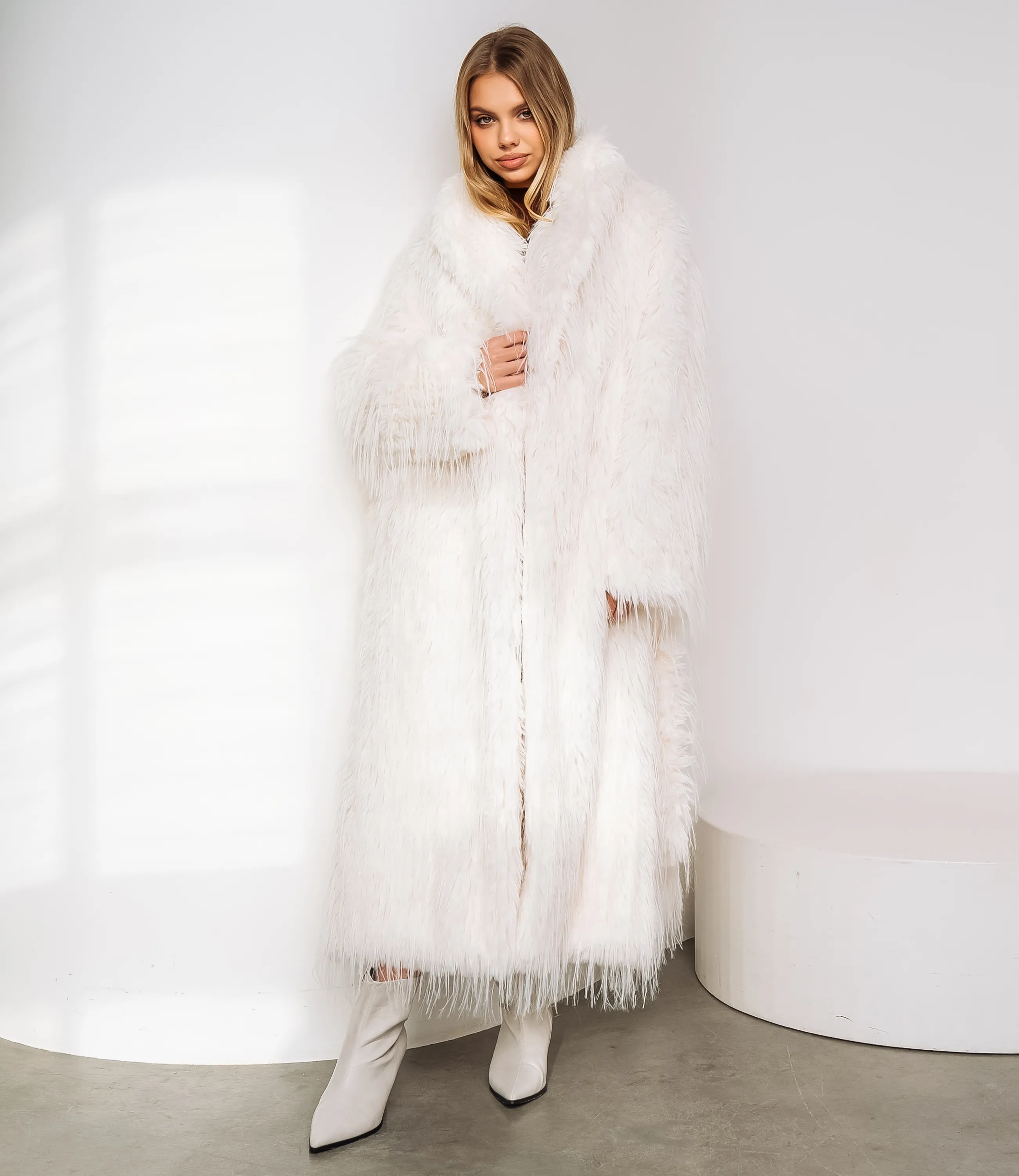 Шуба #КТ1019 (6), молочный - фото 1