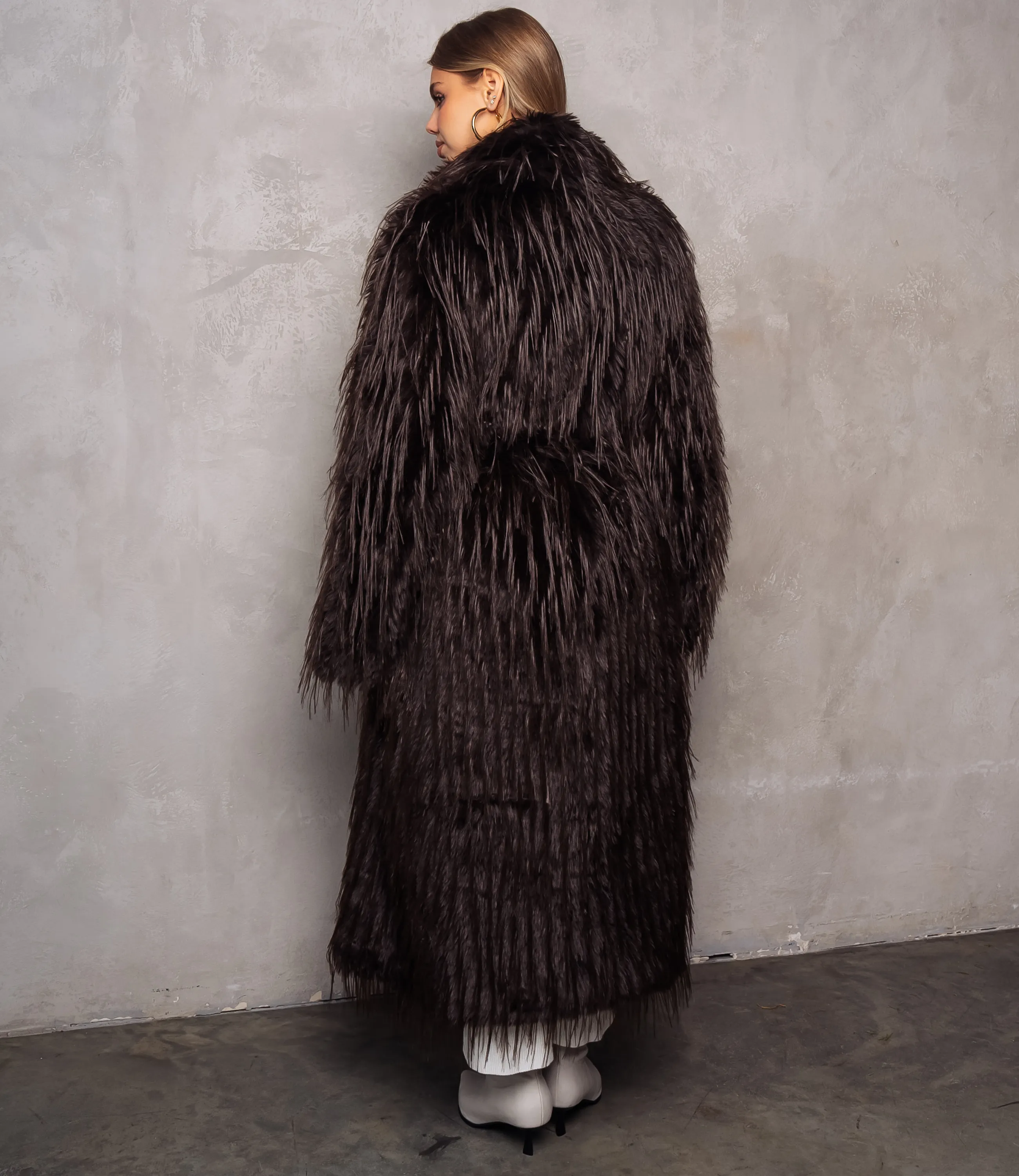 Шуба #КТ1019 (6), шоколадный - фото 3