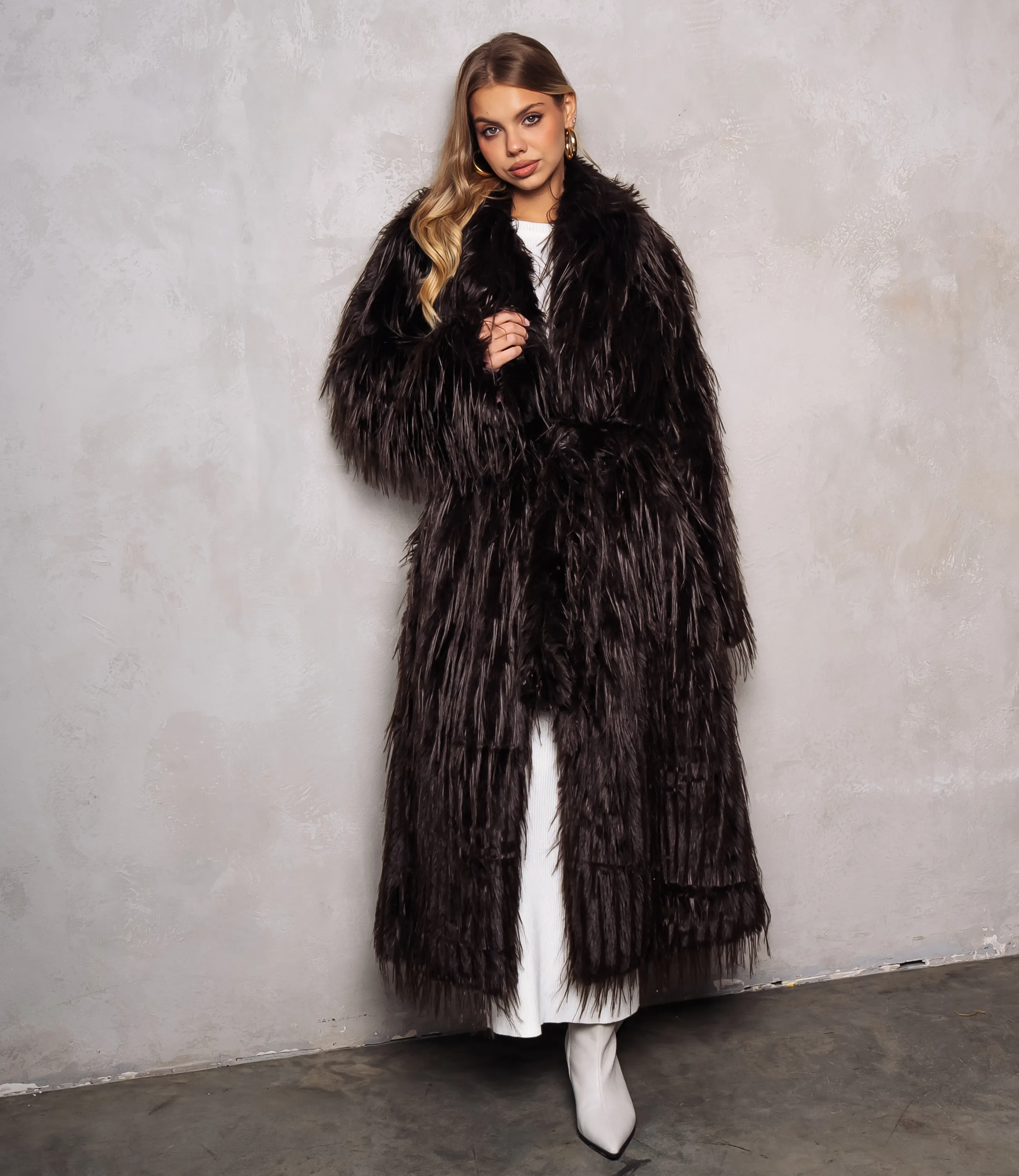 Шуба #КТ1019 (6), шоколадный - фото 4