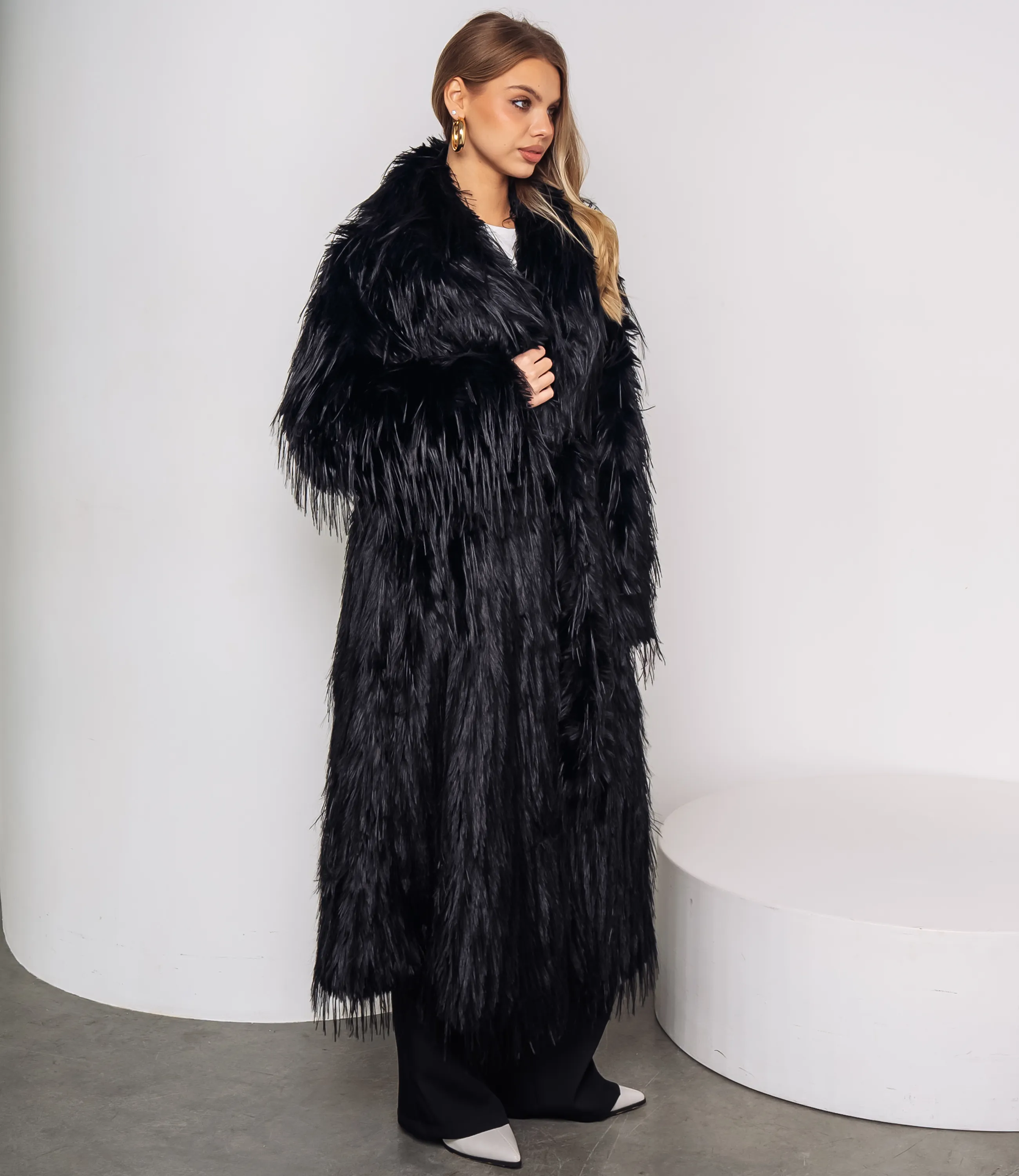 Шуба #КТ1019 (6), чёрный - фото 2