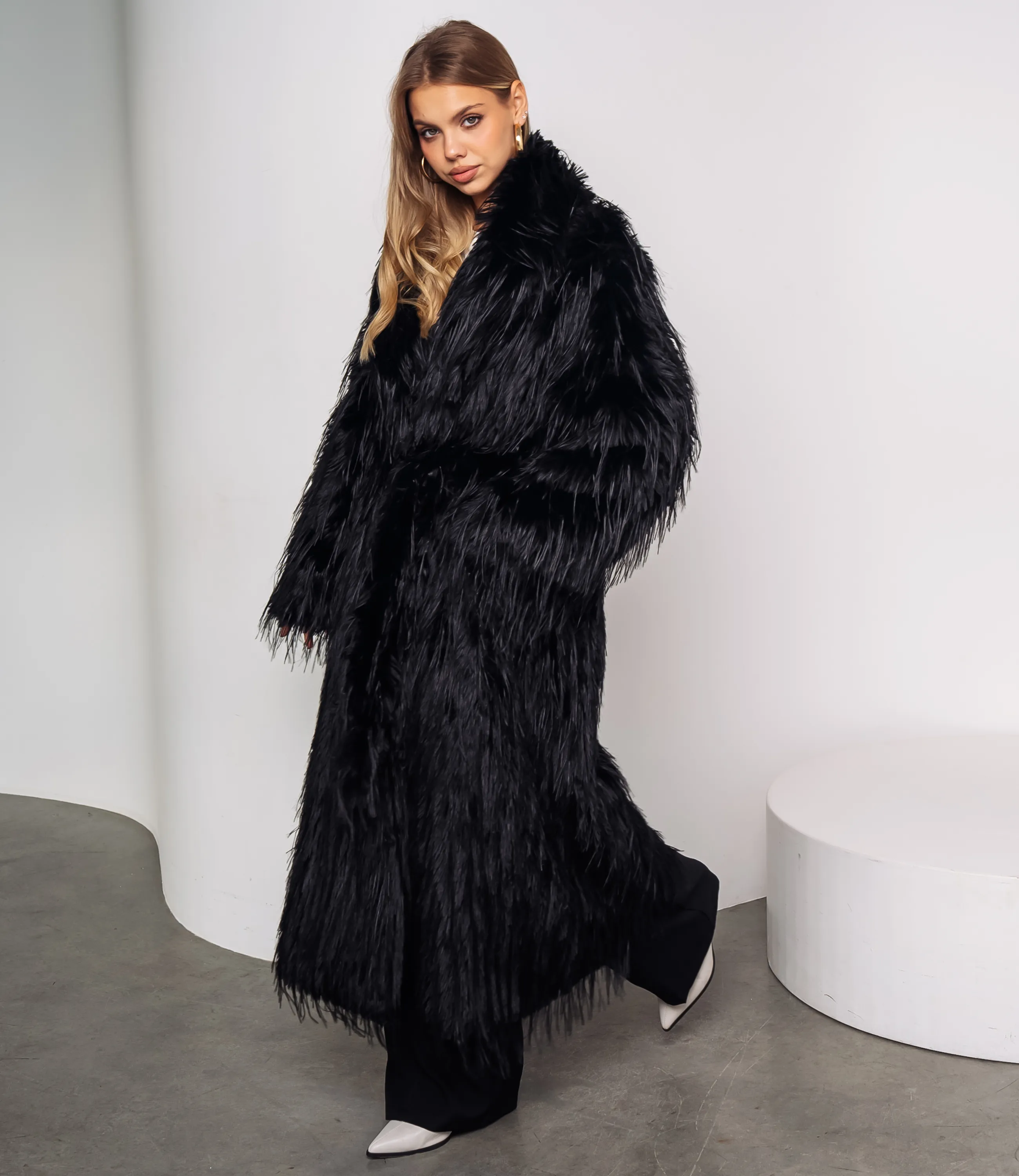 Шуба #КТ1019 (6), чёрный - фото 4
