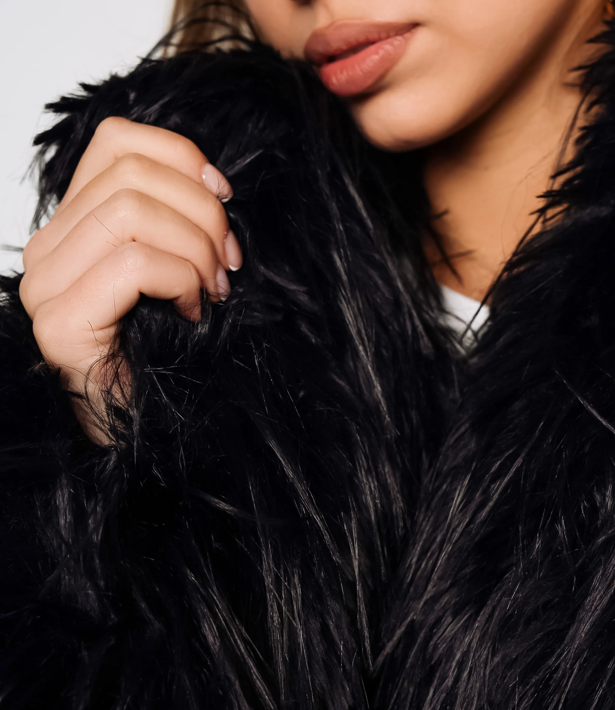 Шуба #КТ1019 (6), чёрный - фото 5