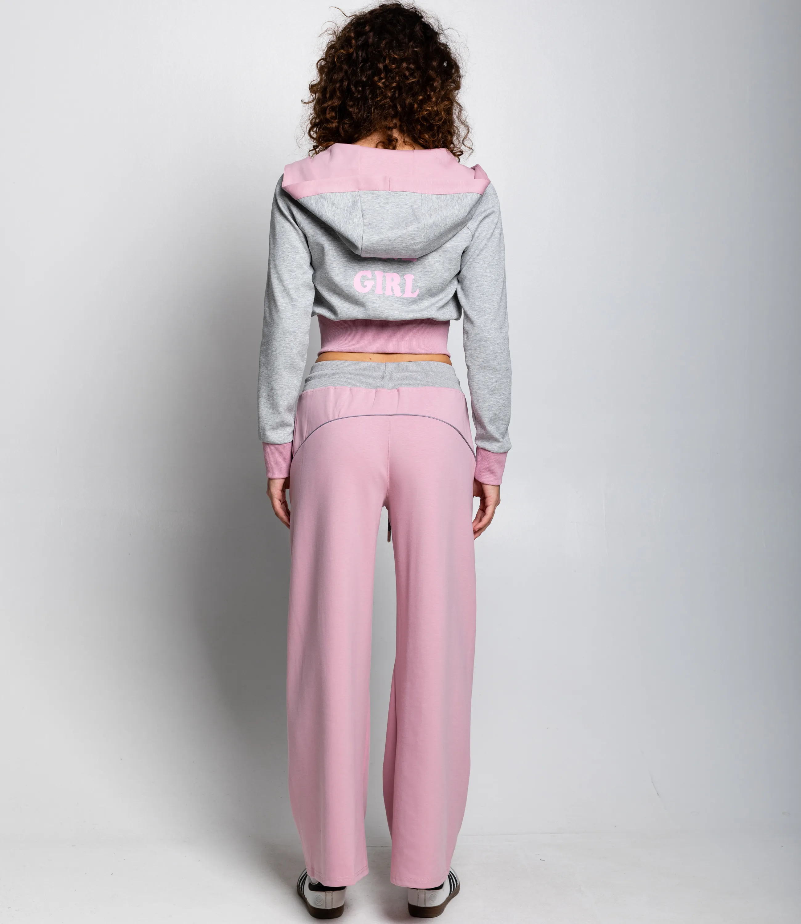 Спортивный костюм #КТ25024, серый меланж, пудровый - фото 4