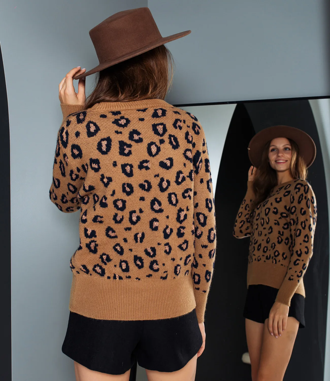 Свитер #КТ2808, светло-коричневый - фото 4