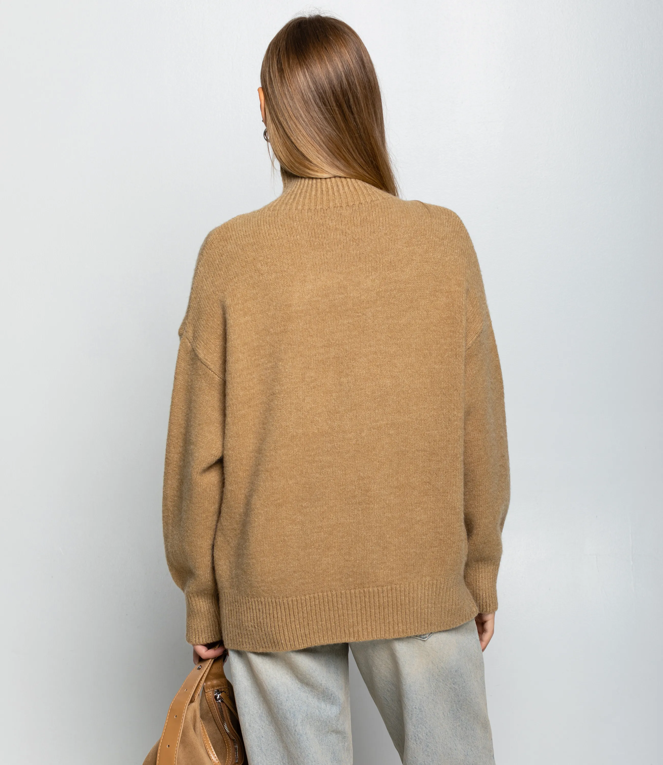 Свитер #КТ2587 (1), светлый хаки - фото 3