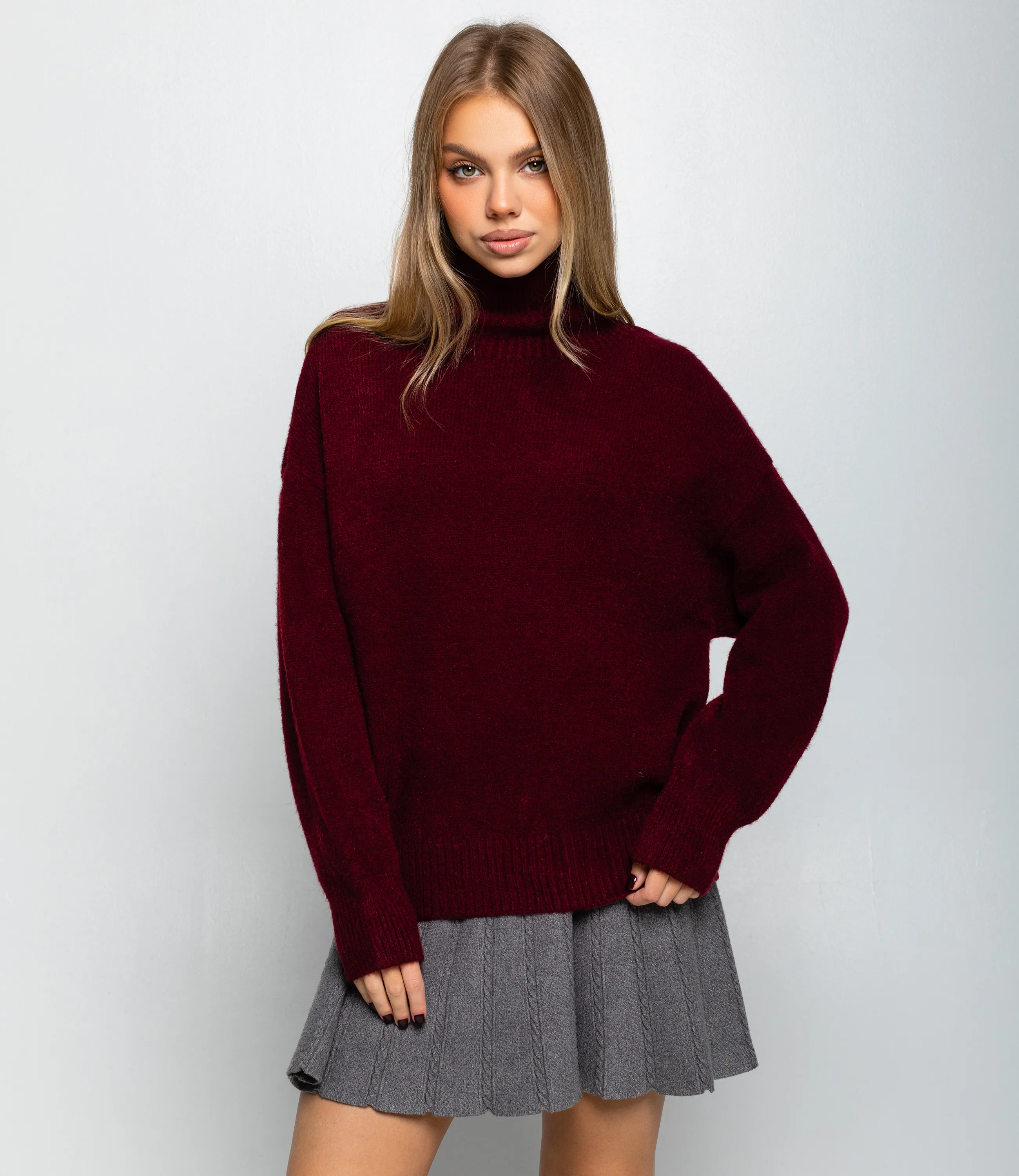 Свитер #КТ2587 (1), бордовый - фото 1