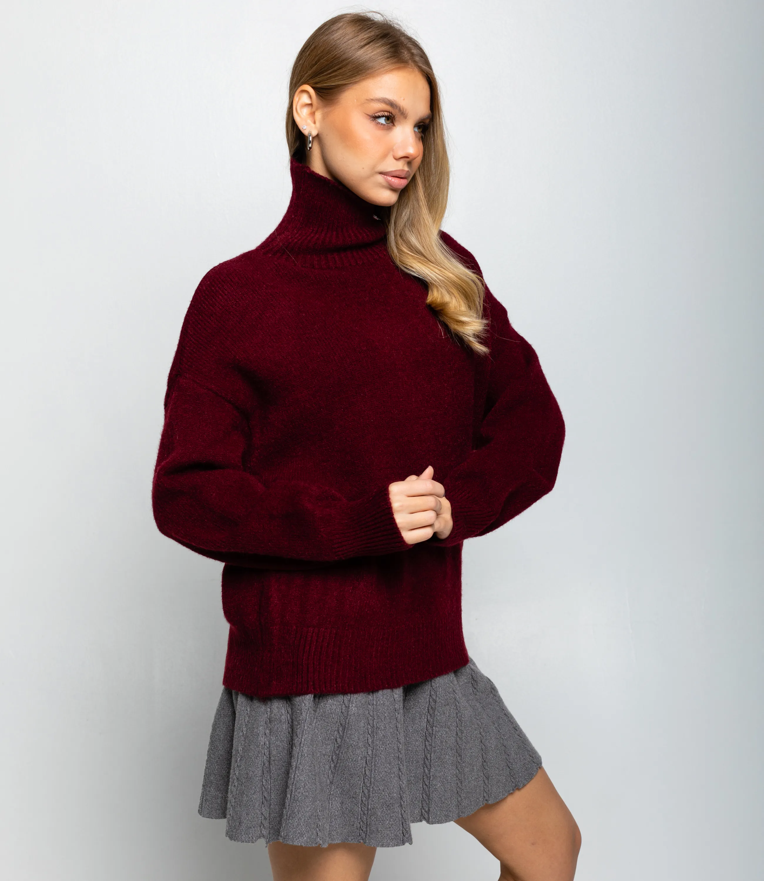 Свитер #КТ2587 (1), бордовый - фото 2