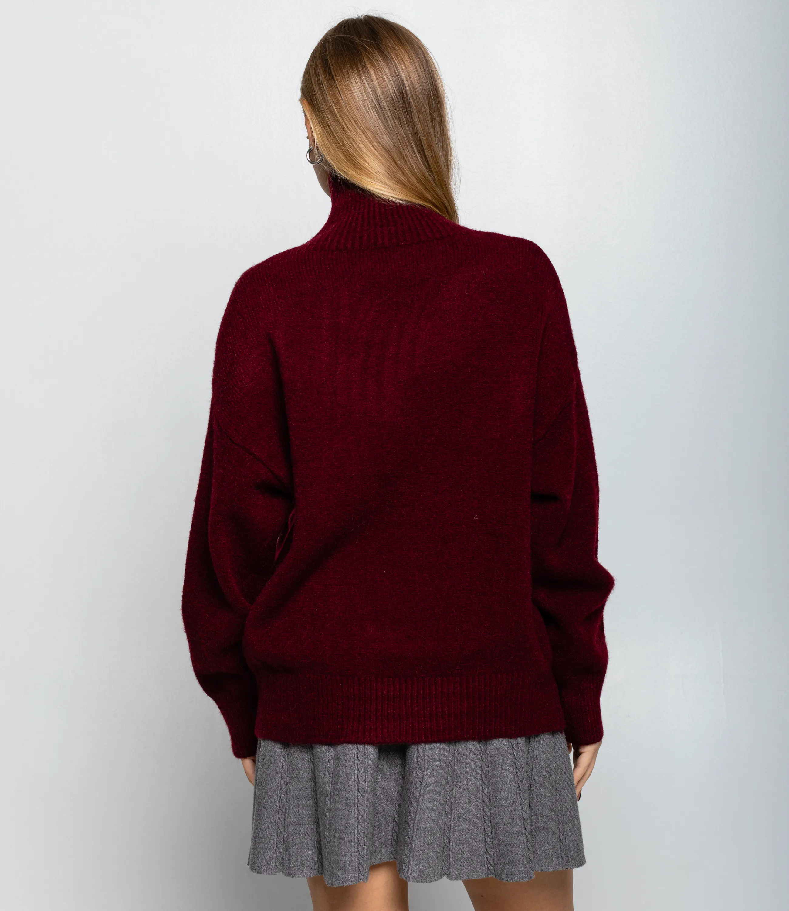 Свитер #КТ2587 (1), бордовый - фото 3